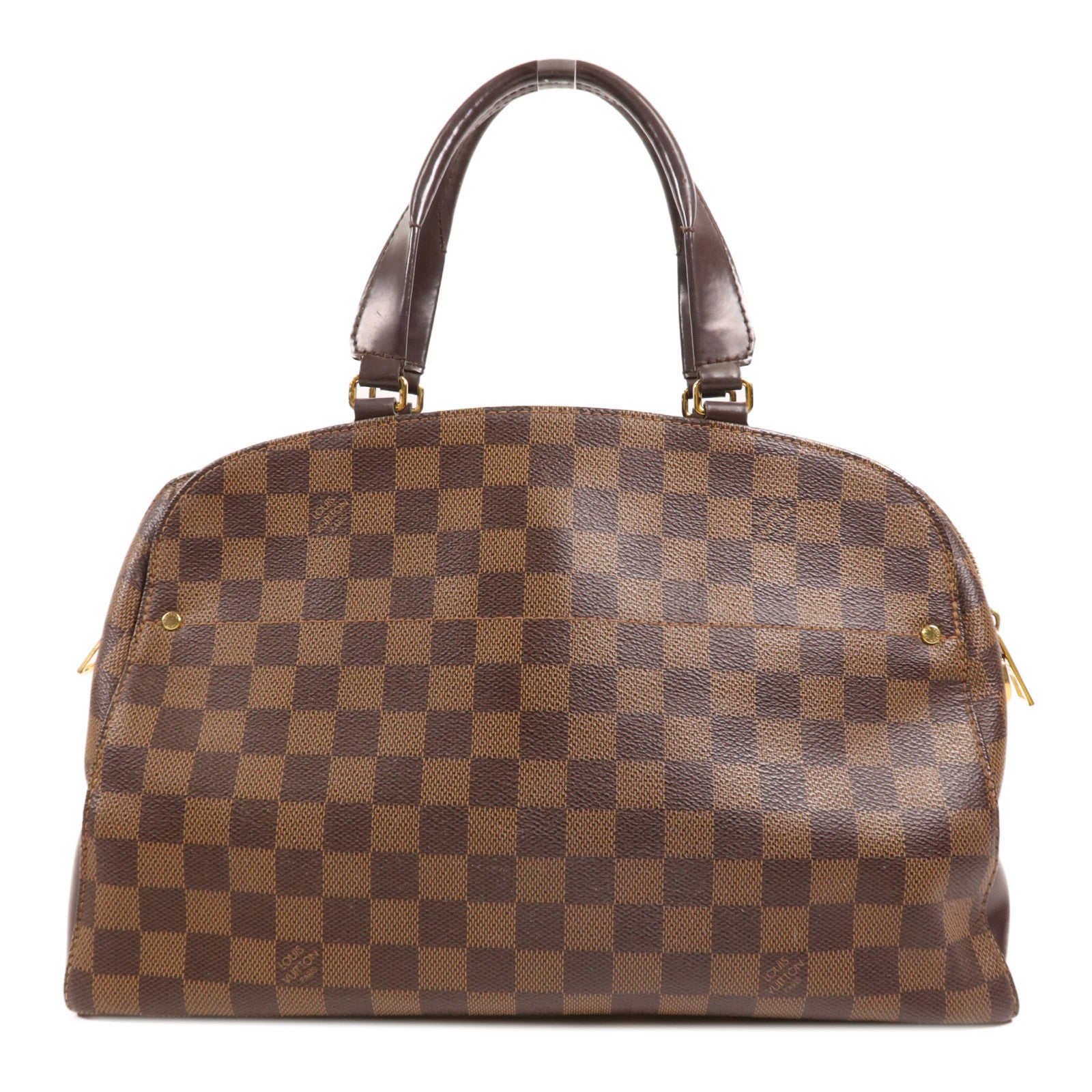 LOUIS VUITTON Damier Kensington Bowling金扣手挽袋