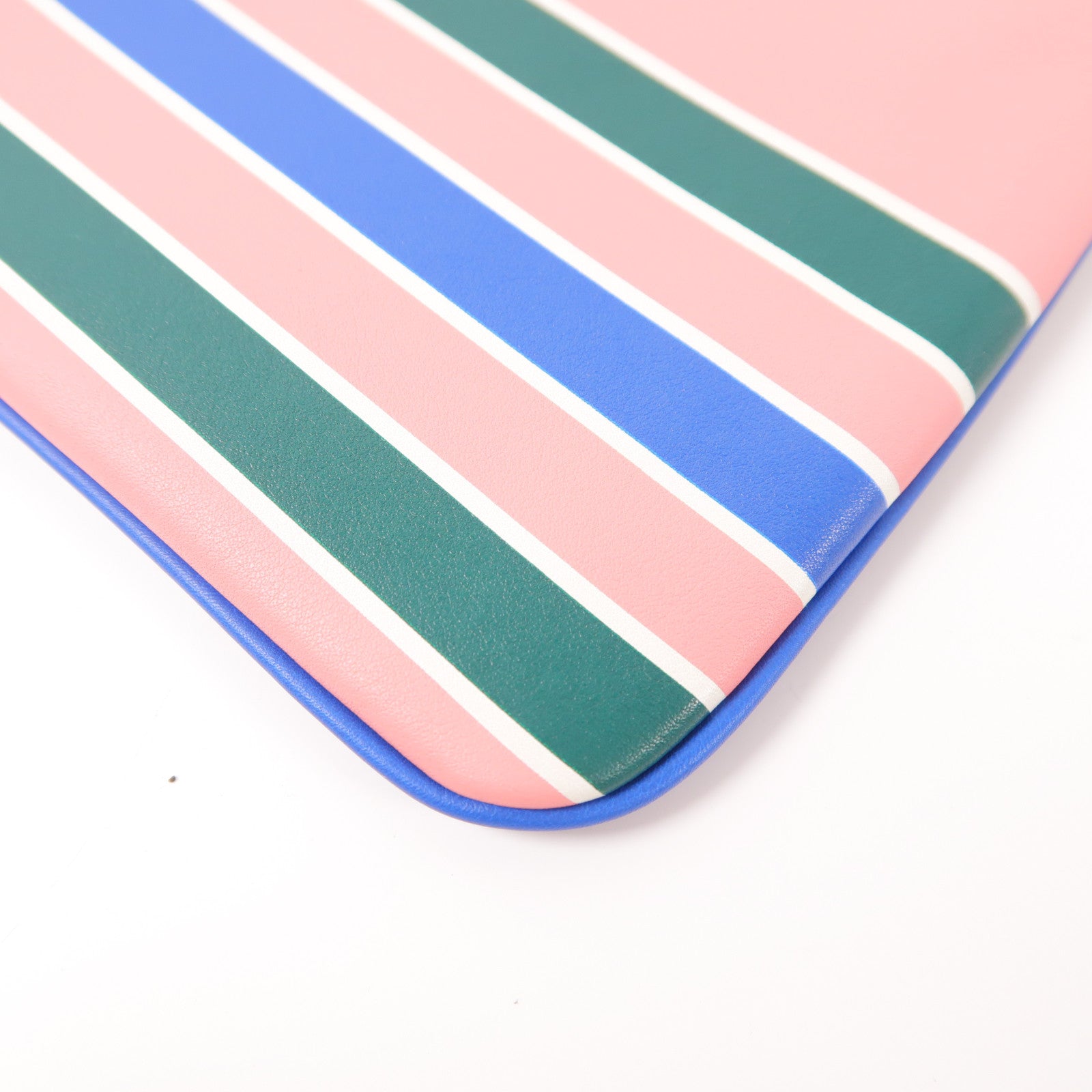 HERMES Swift皮革Carre Pocket銀扣手拿包Navy