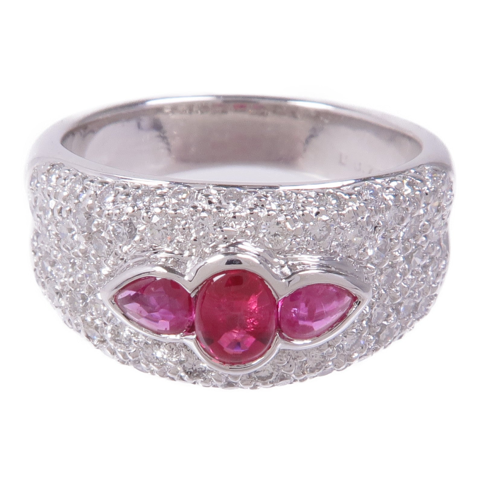 JEWELRY Ruby Diamond Ring PT900 Platinum US#6.5