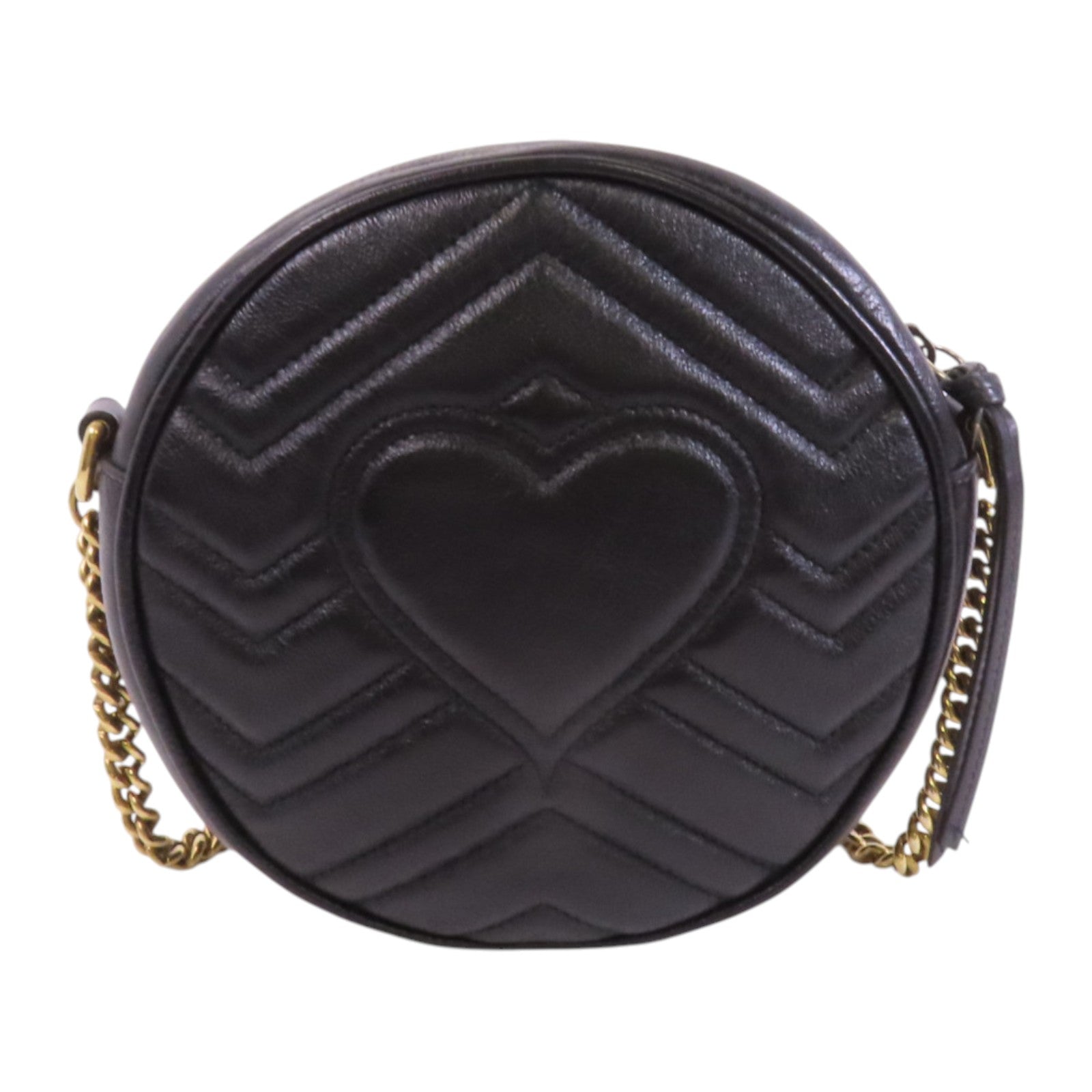 GUCCI 【激減優惠】牛皮皮革GG Marmont金扣鏈帶肩背袋