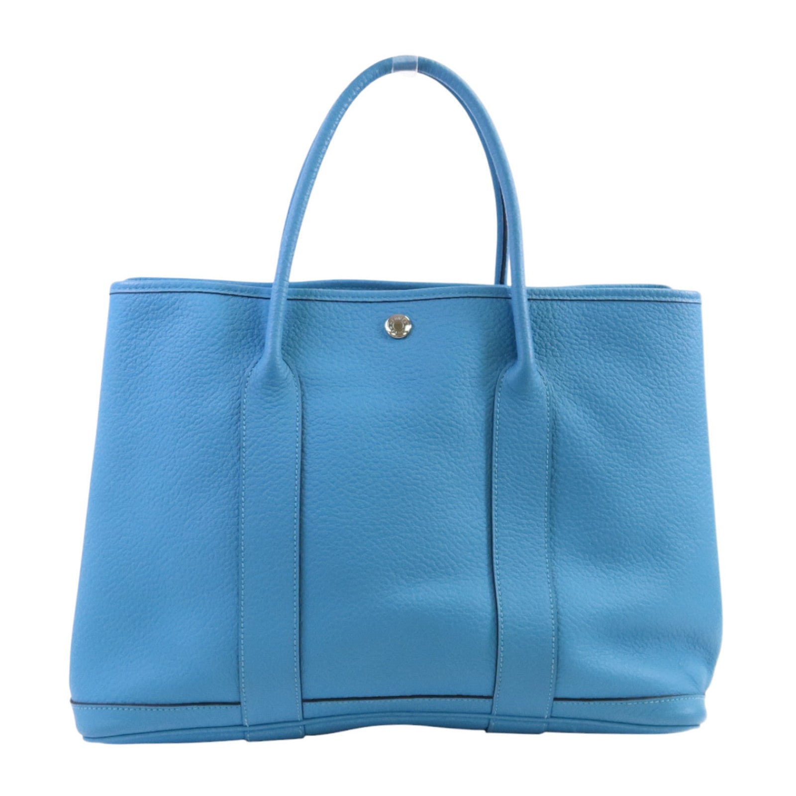 HERMES Negonda皮革GardenParty PM銀扣手挽袋