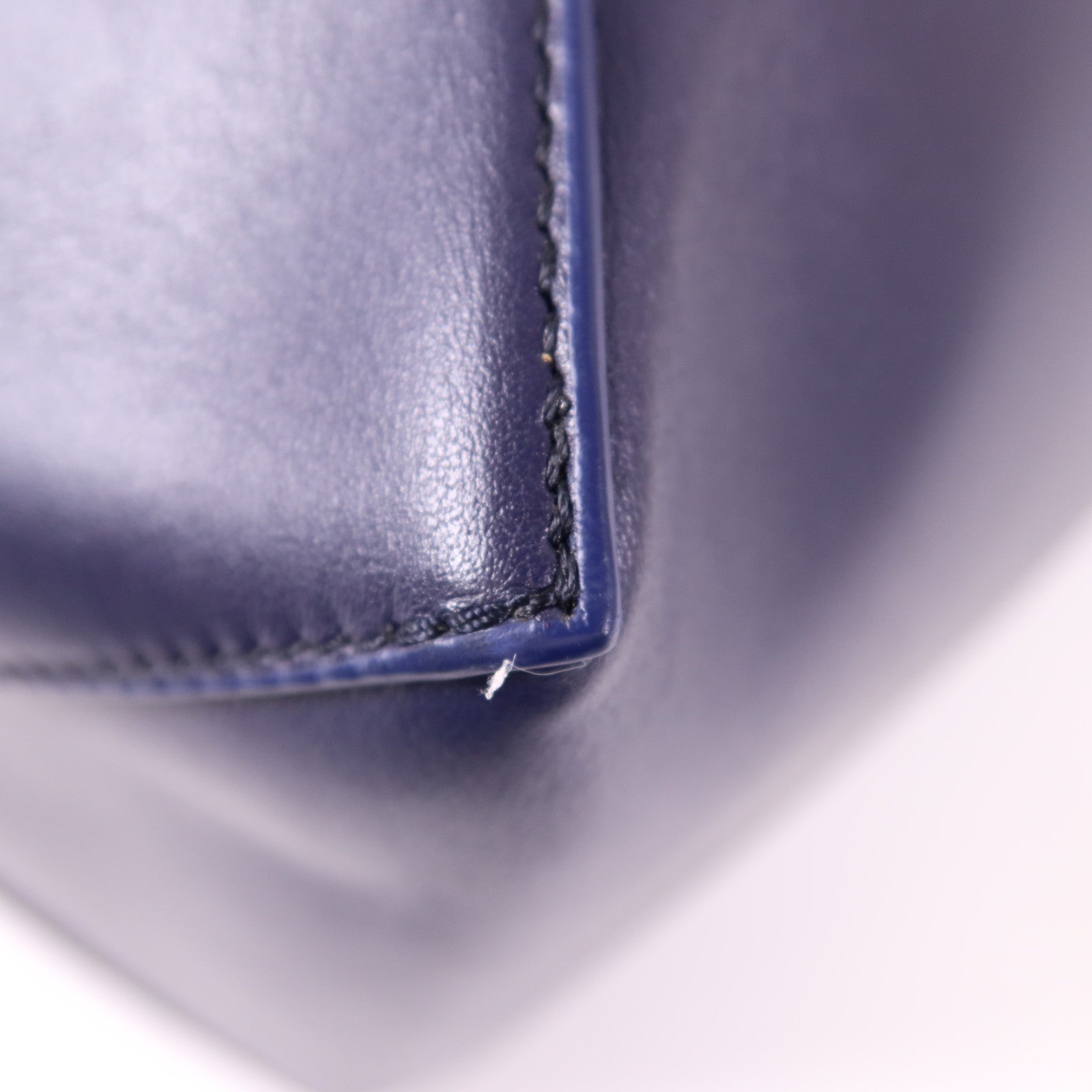 LOEWE XL Puzzle Fold Tote Shoulder Bag Calfskin Leather Navy