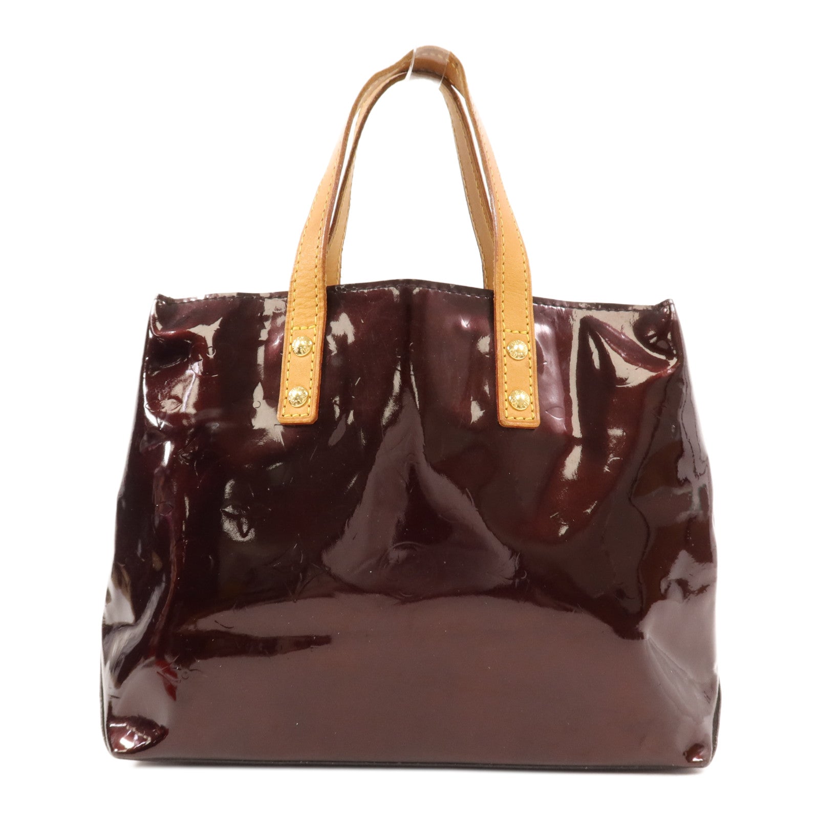 LOUIS VUITTON Monogram Vernis Reade PM金扣手挽袋