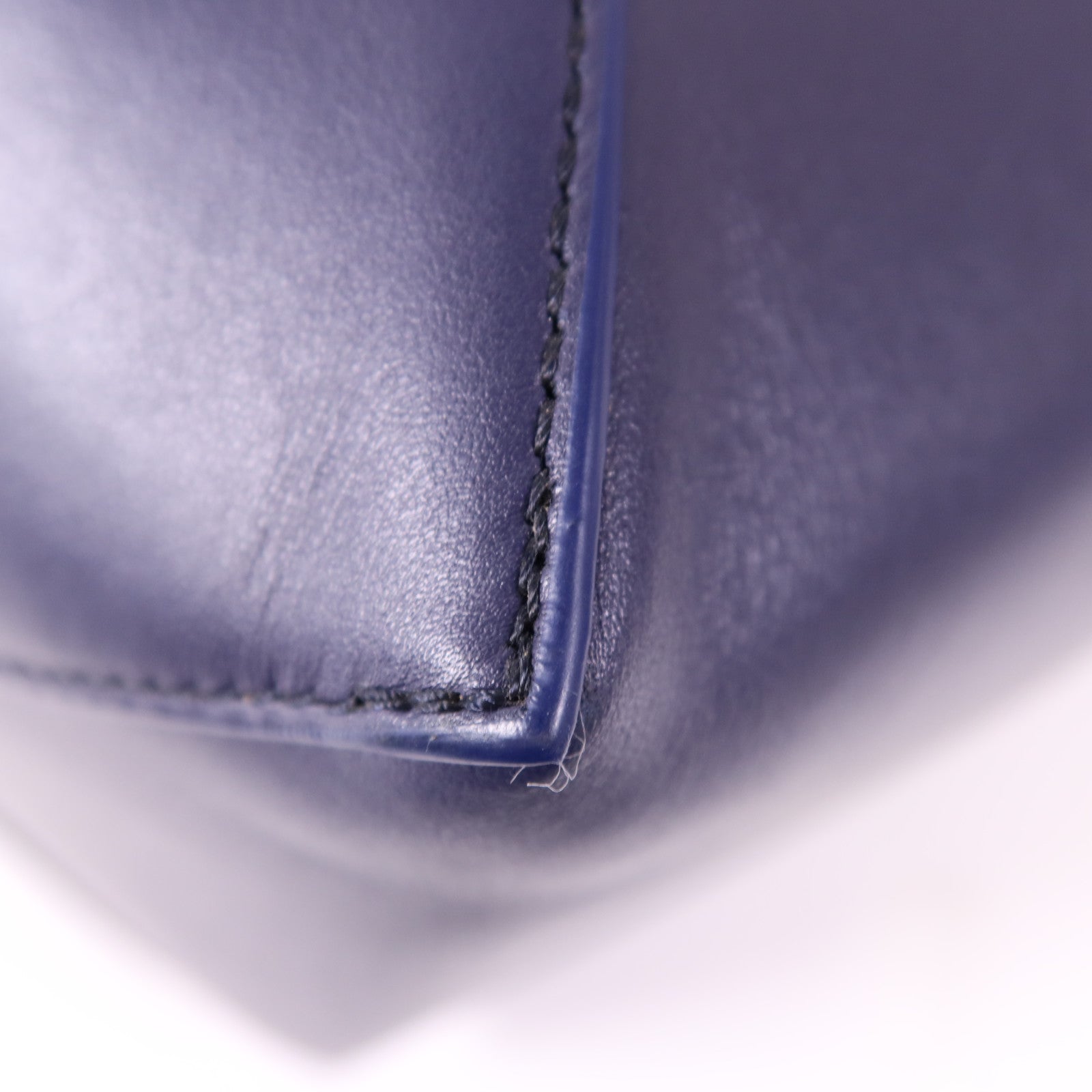 LOEWE XL Puzzle Fold Tote Shoulder Bag Calfskin Leather Navy