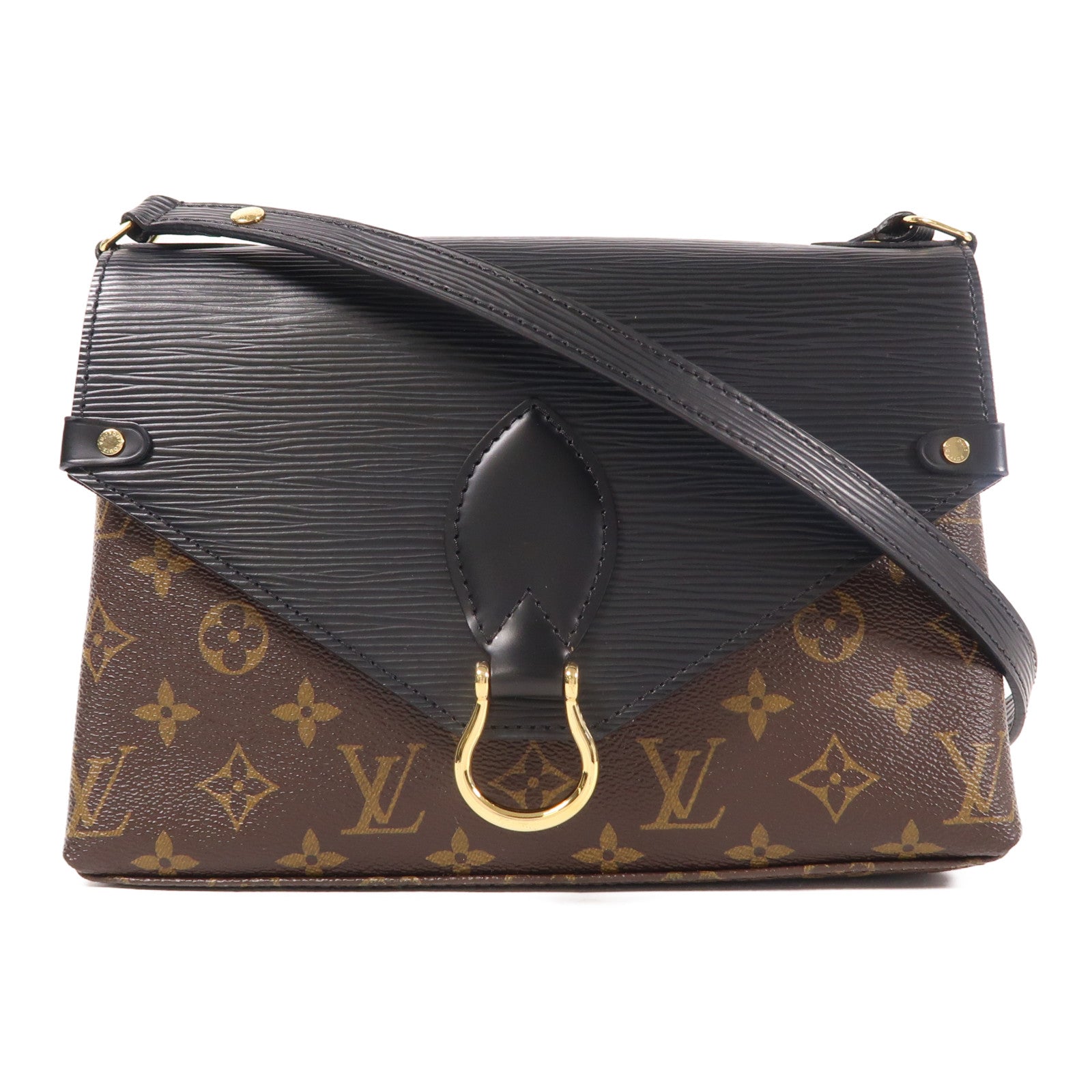 LOUIS VUITTON Monogram/Epi Saint Michel金扣肩背袋