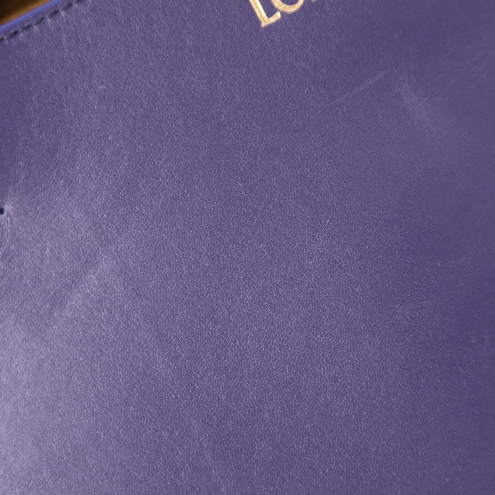 LOEWE XL Puzzle Fold Tote Shoulder Bag Calfskin Leather Navy