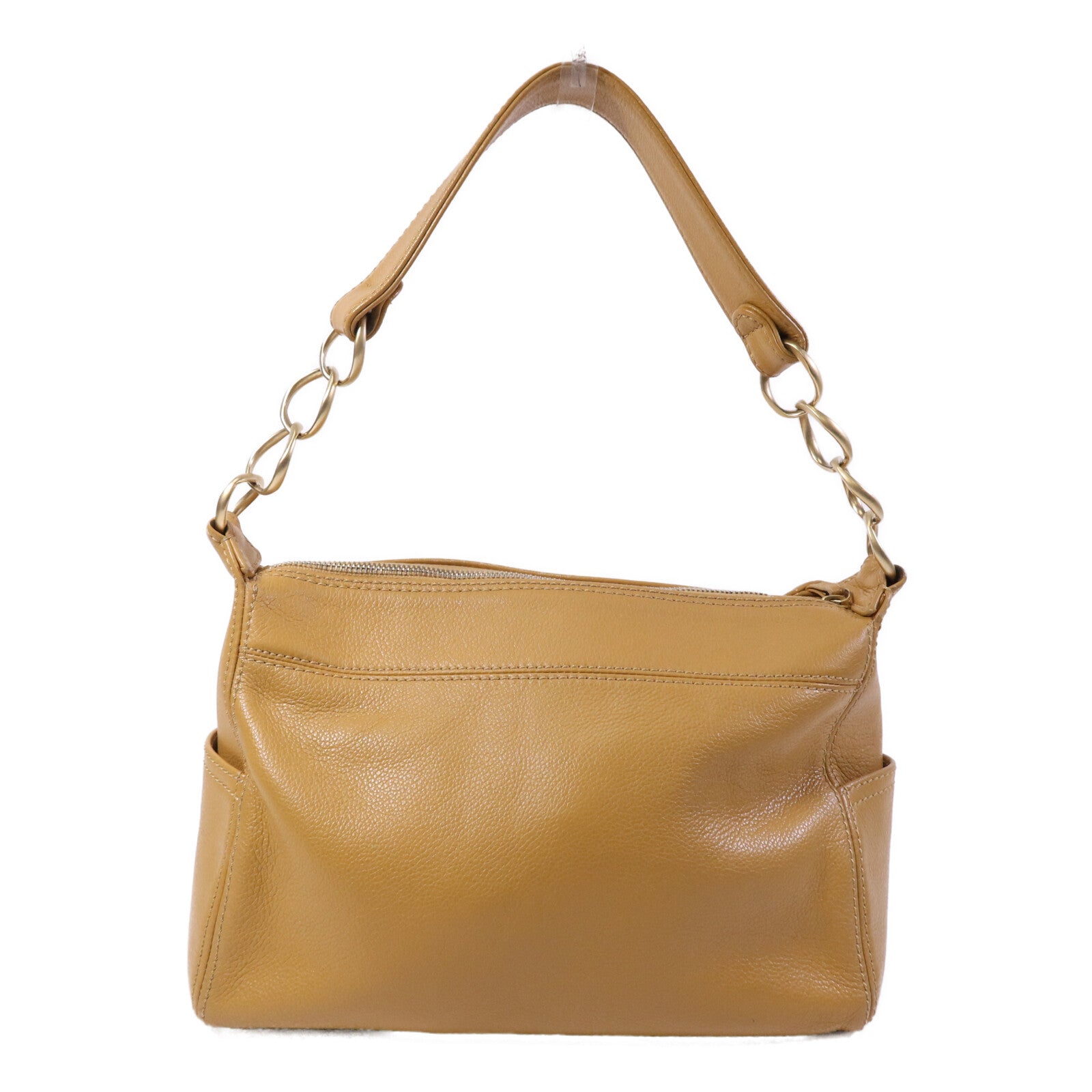 CHANEL 牛皮皮革Vintage Handbag金扣手挽袋