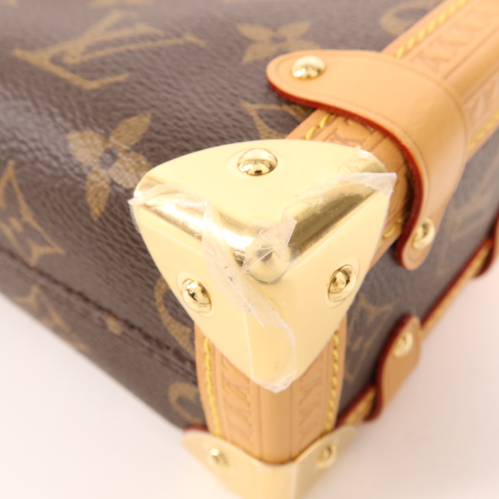 LOUIS VUITTON Monogram Side Trunk PM金扣手挽肩背兩用袋