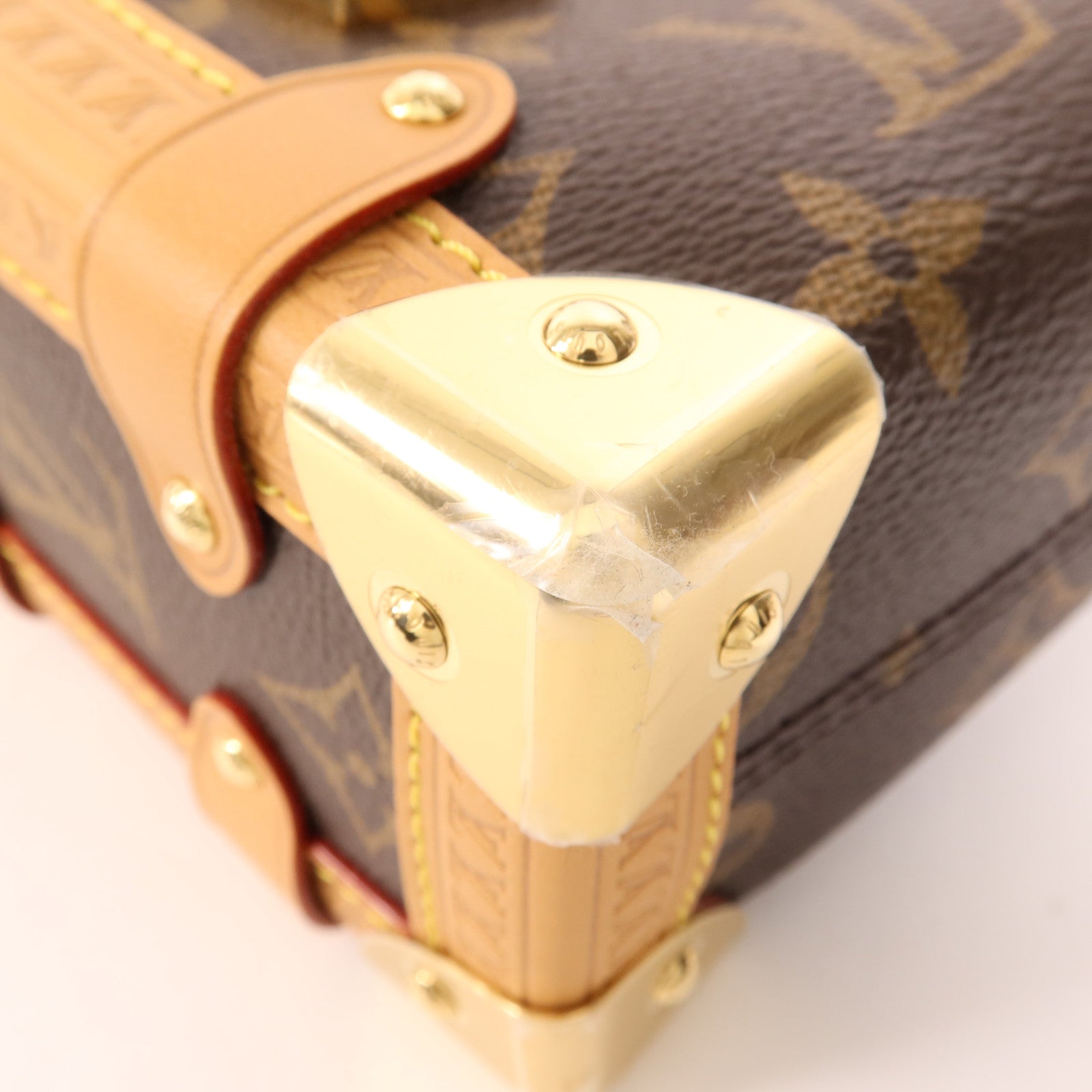 LOUIS VUITTON Monogram Side Trunk PM金扣手挽肩背兩用袋