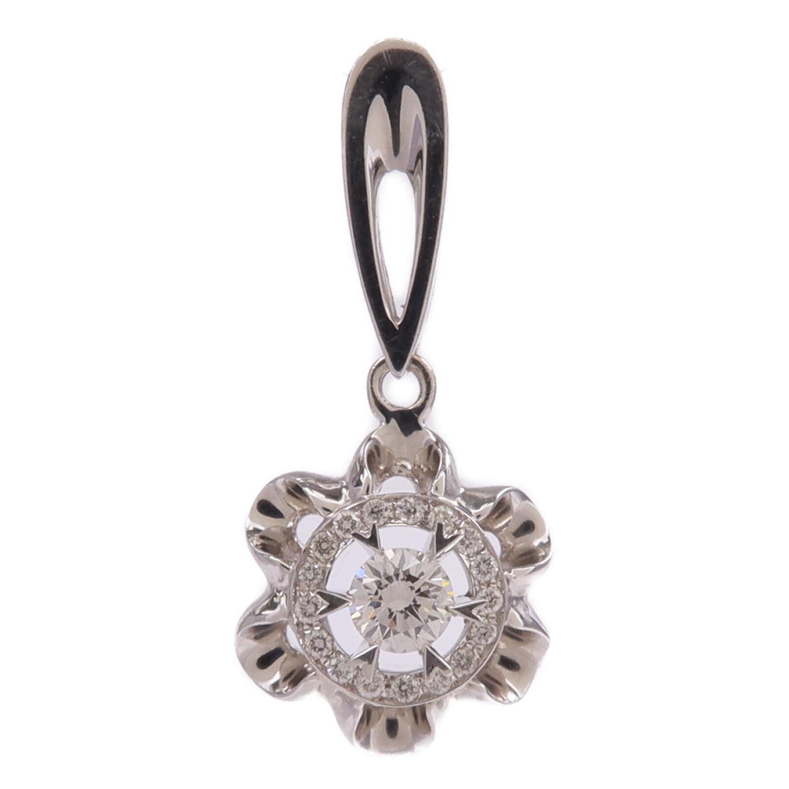 JEWELRY 【激減優惠】18K白金Diamond Pendant Top鑽石吊墜