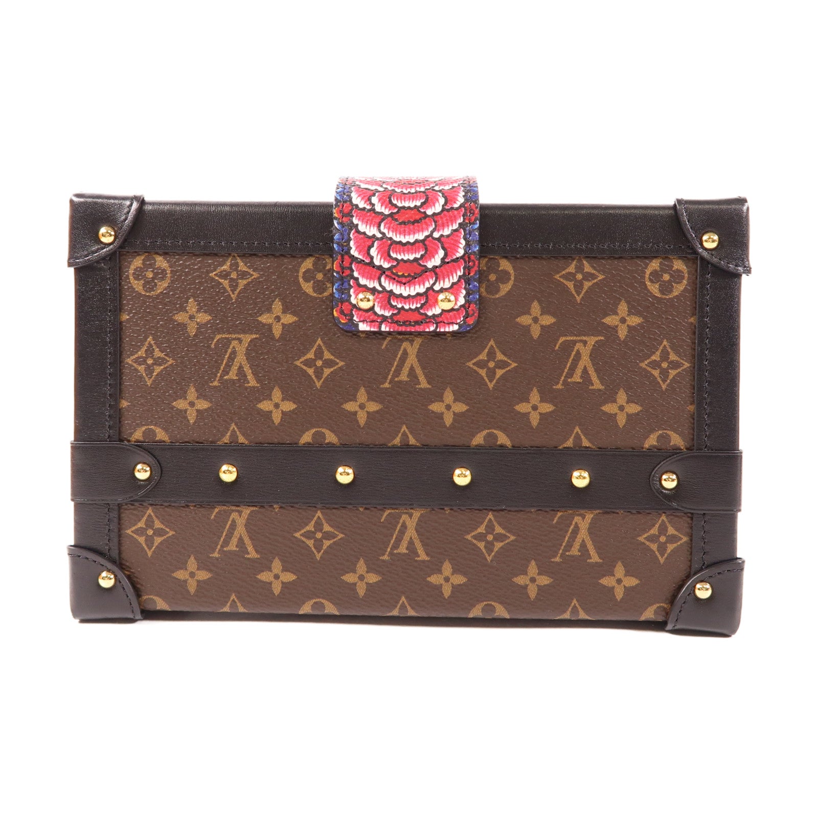 LOUIS VUITTON LV GHW Petite Malle Shoulder Bag M43544 Monogram Brown/Multicolor