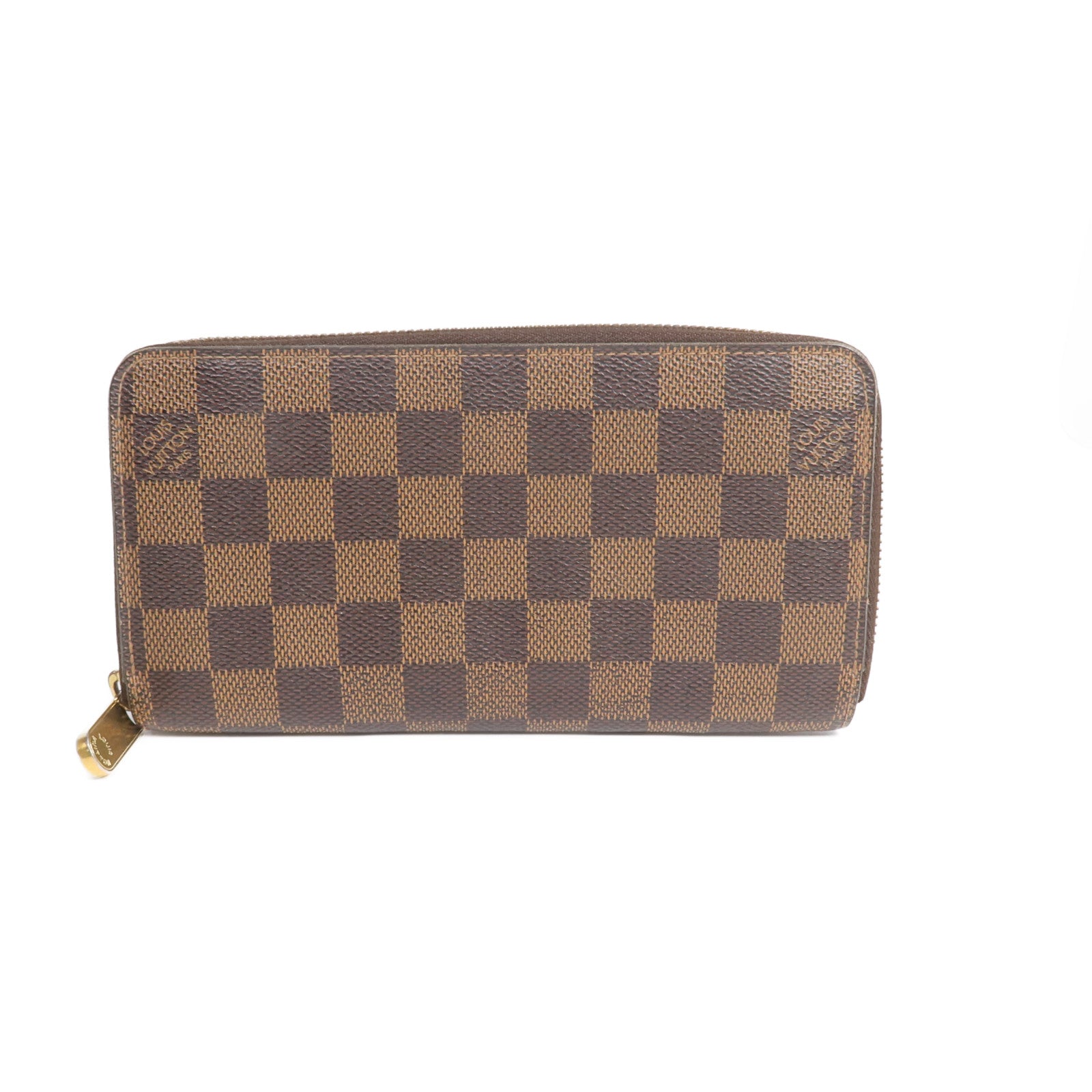 LOUIS VUITTON Damier Zippy Wallet金扣長錢包