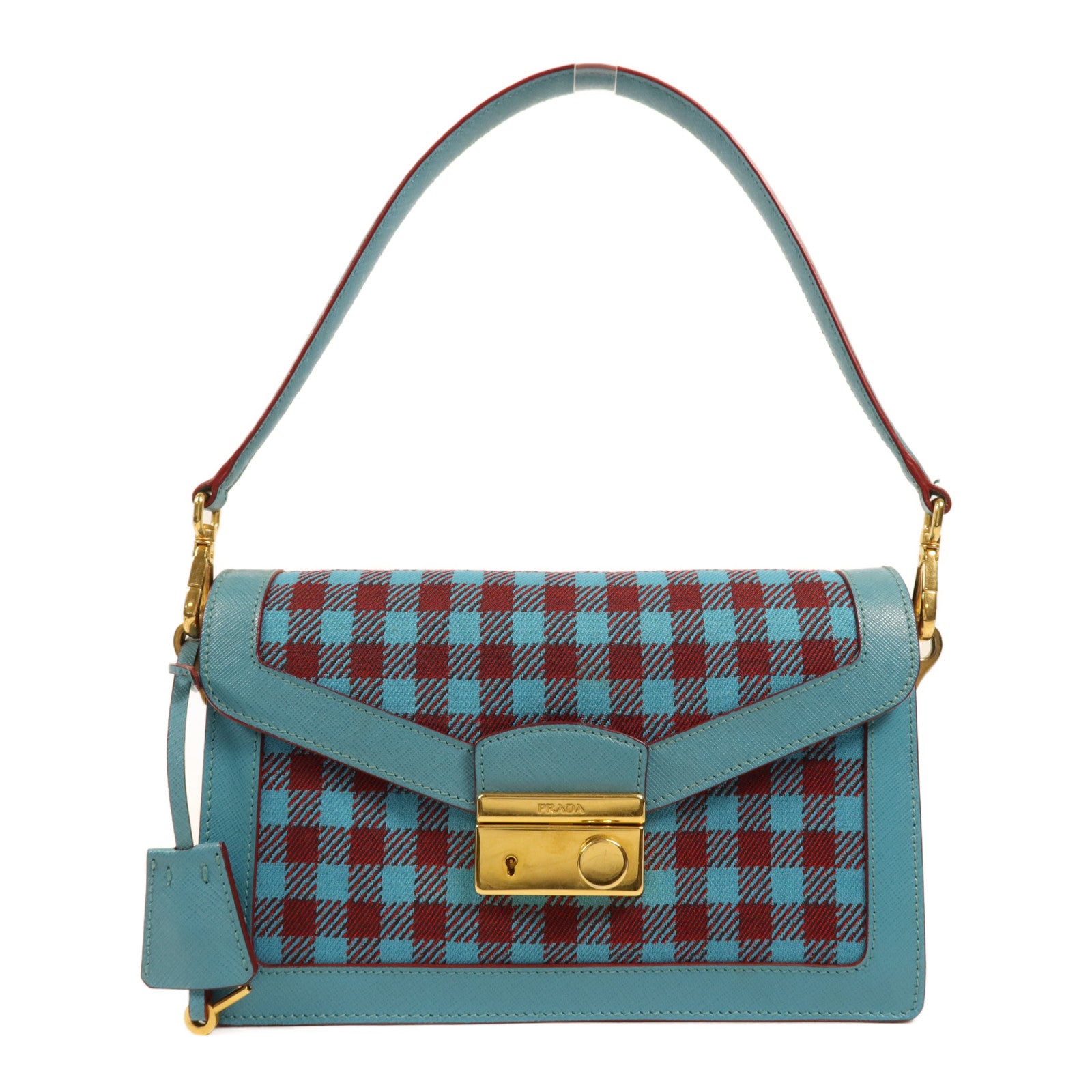 PRADA 帆布Shoulder Bag金扣肩背袋