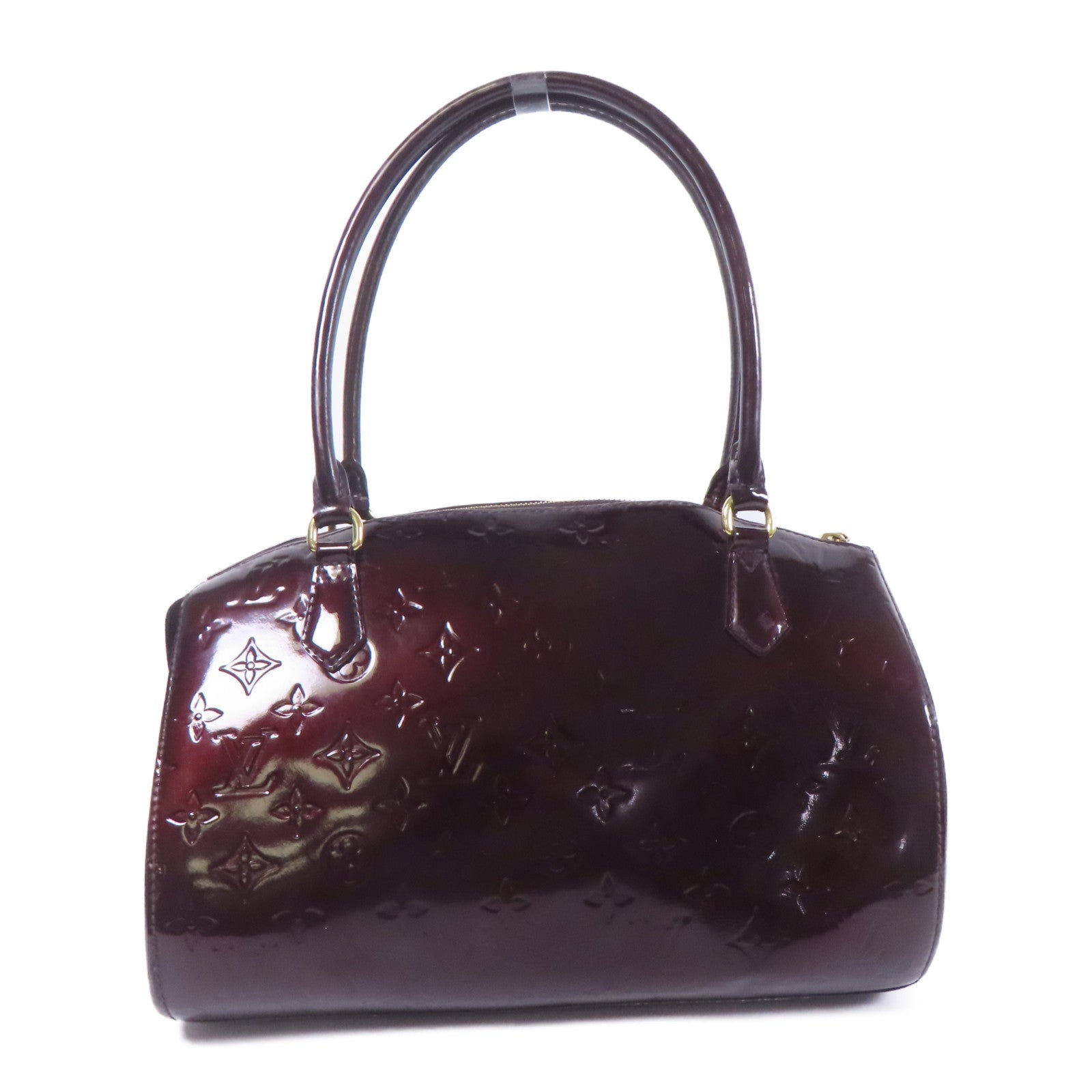 LOUIS VUITTON LV GHW Sherwood GM Shoulder Bag M91489 Vernis Leather Brown