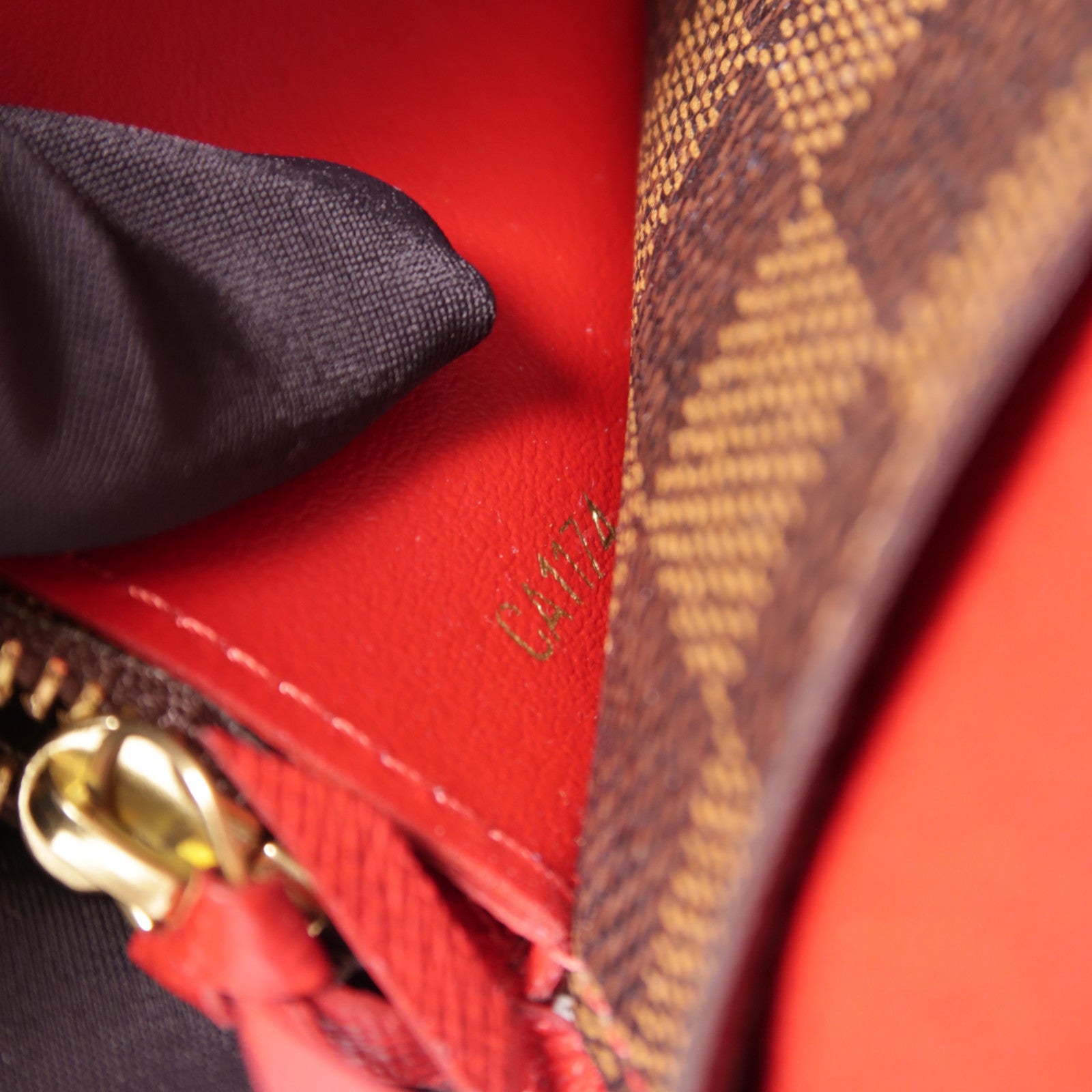 LOUIS VUITTON Damier Portefeuille Emilie Long Wallet金扣長錢包