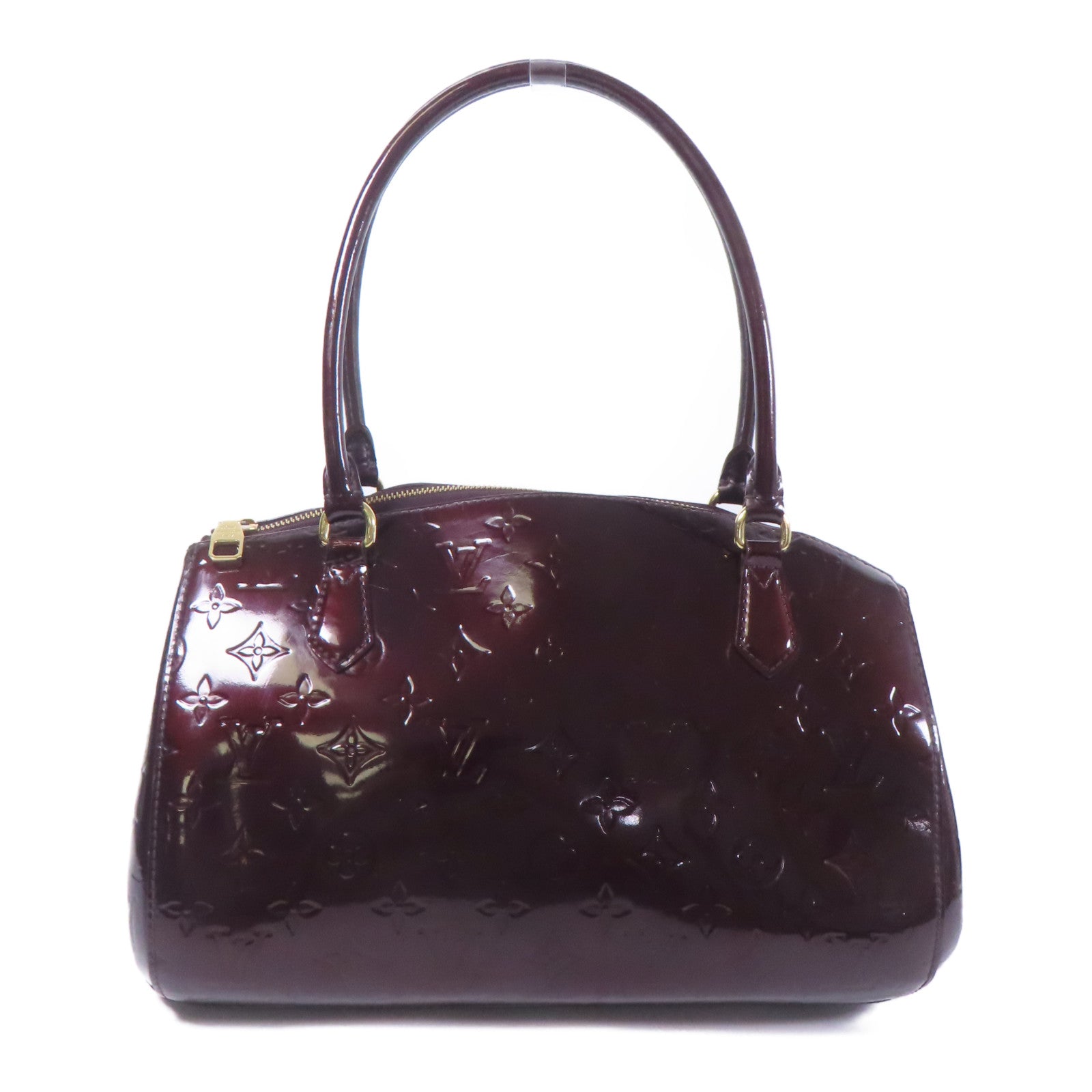 LOUIS VUITTON Vernis漆皮皮革Sherwood GM金扣肩背袋