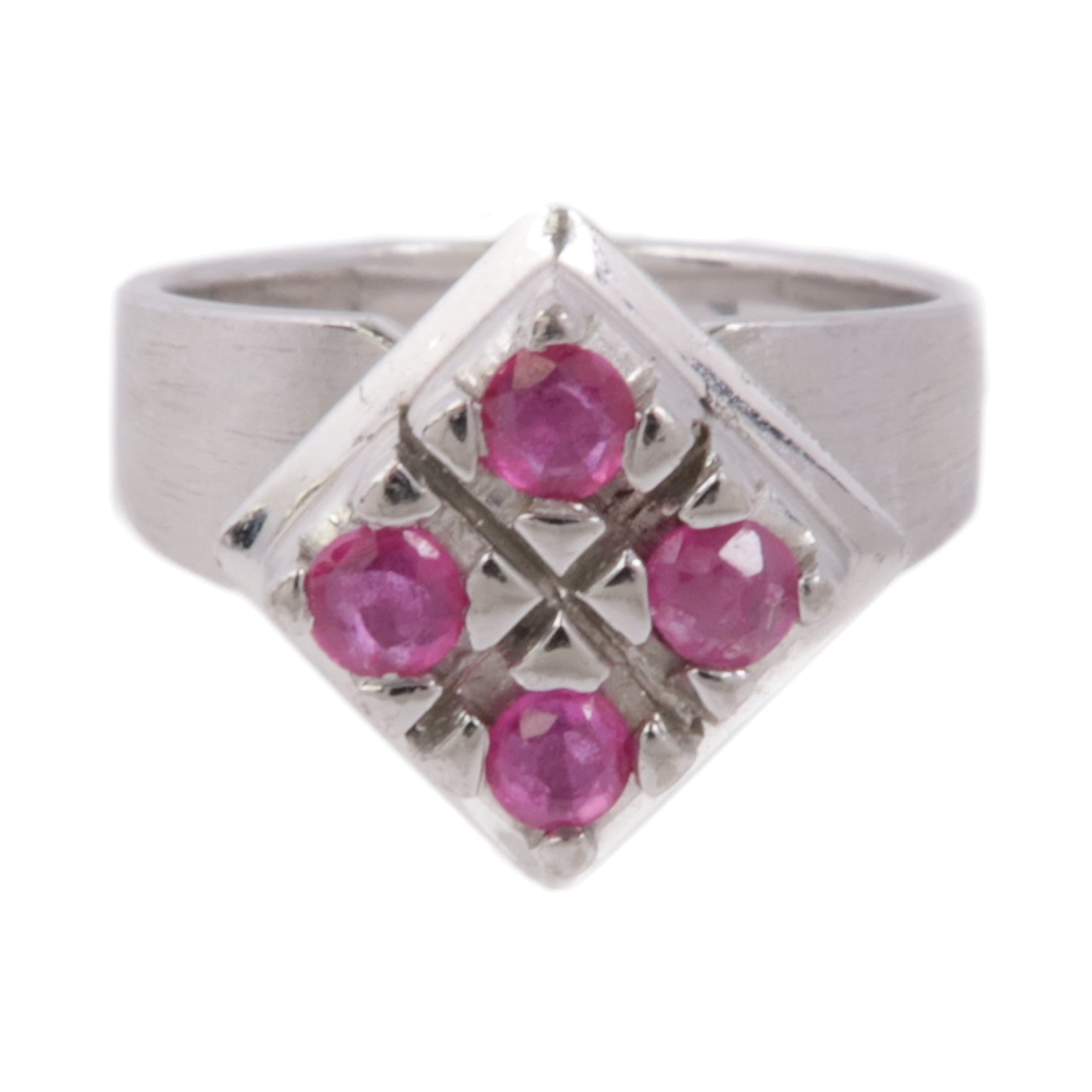 JEWELRY 【激減優惠】18K白金Ruby Ring紅寶石戒指US#6