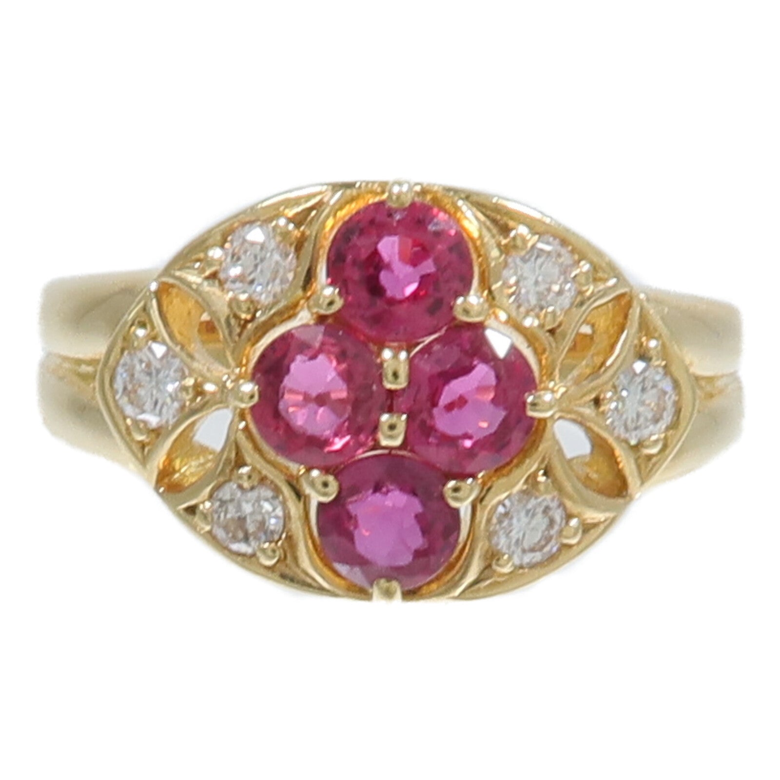 JEWELRY 18K黃金Ruby Diamond Ring紅寶石/鑽石戒指