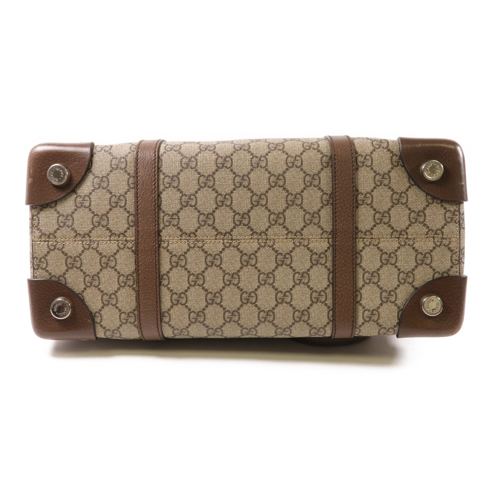 GUCCI SHW GG Supreme Tote Bag 626356 Coated Canvas Brown