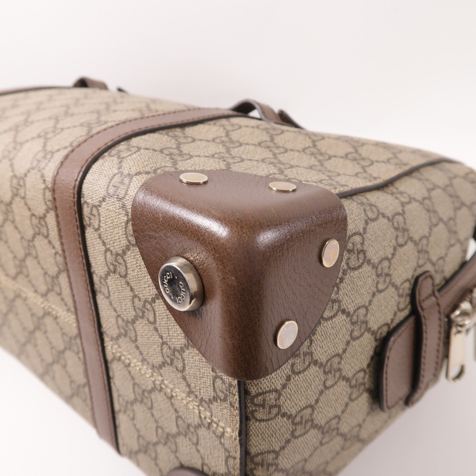 GUCCI SHW GG Supreme Tote Bag 626356 Coated Canvas Brown