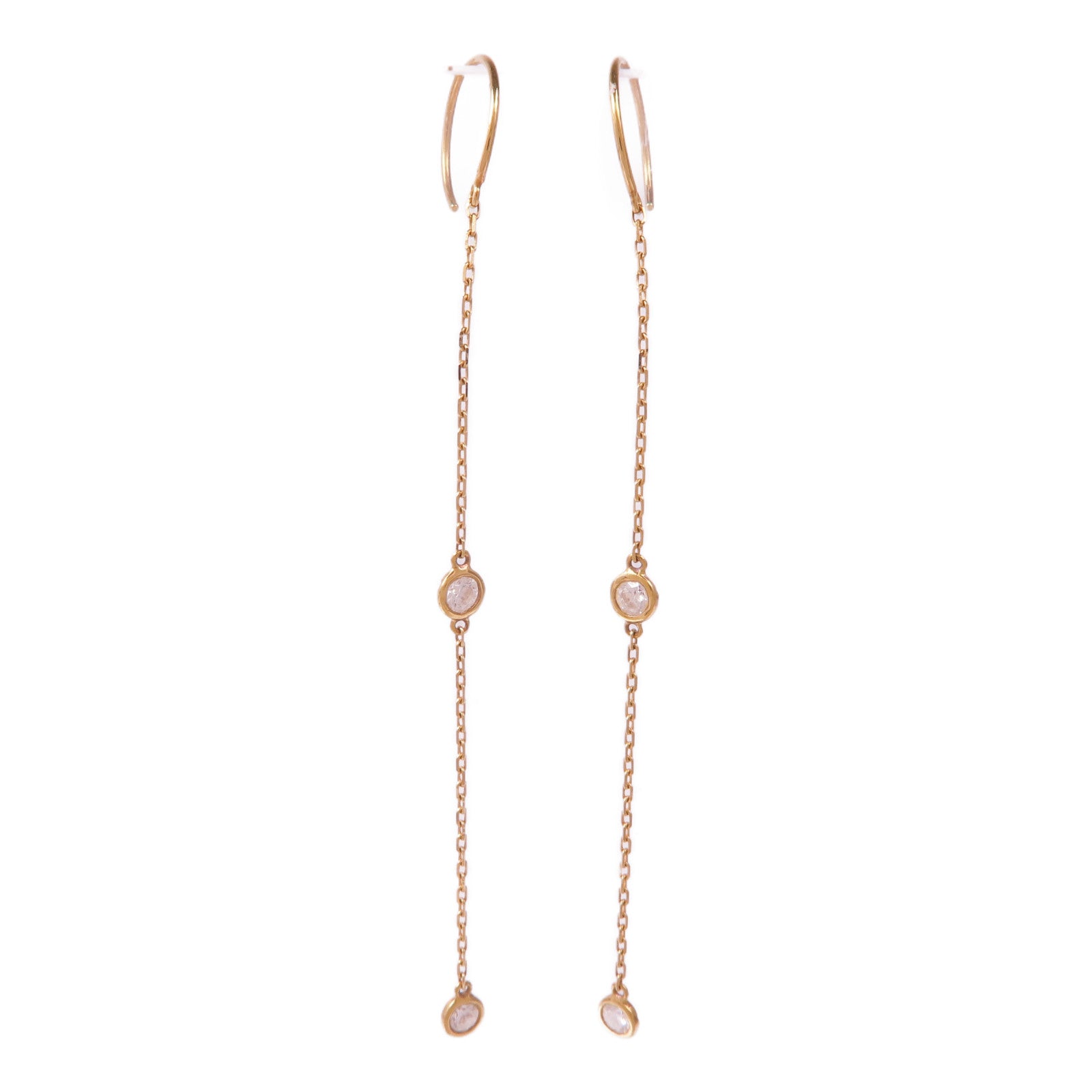 JEWELRY 18K玫瑰金Diamond Earrings鑽石耳環