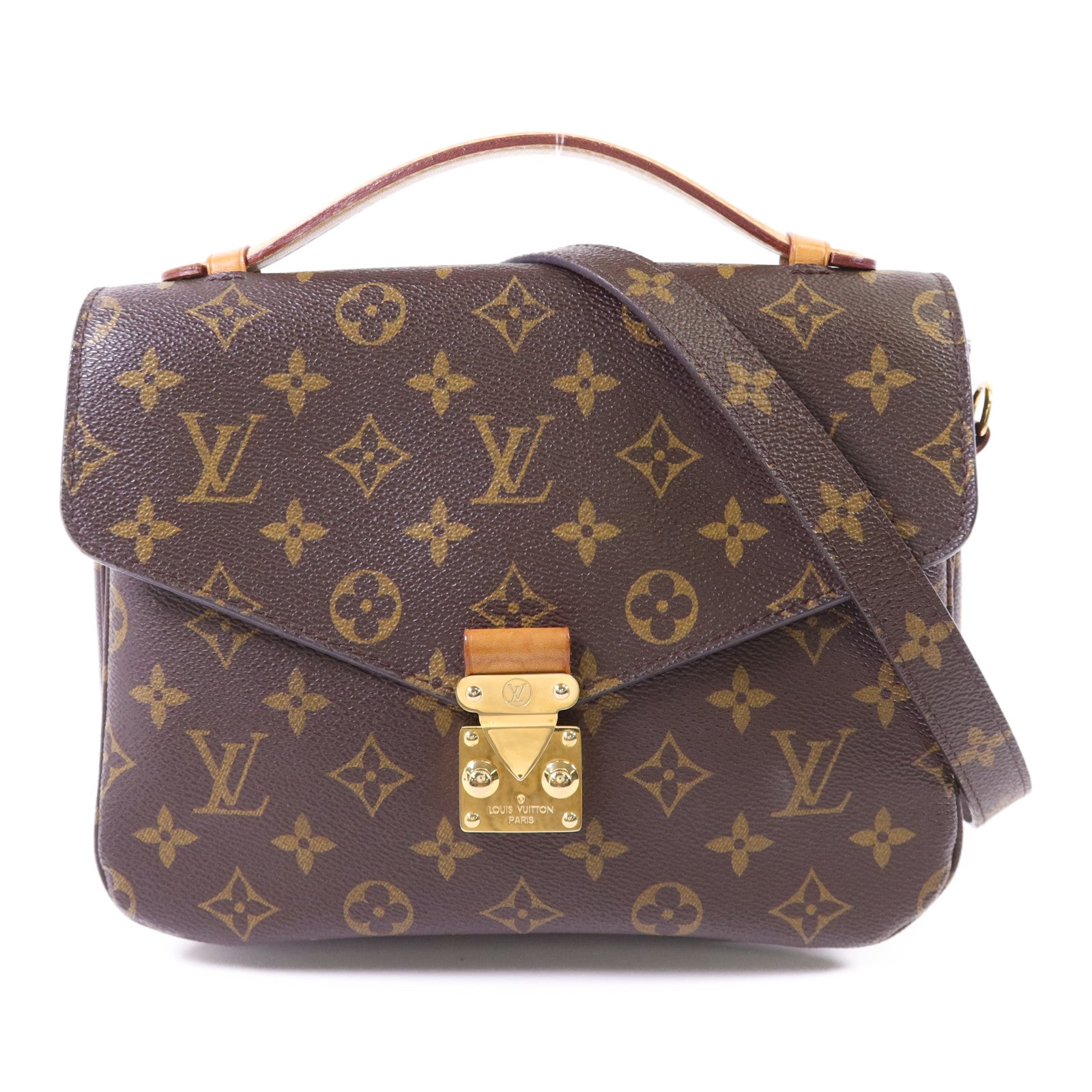 LOUIS VUITTON Monogram Pochette Metis MM金扣手挽肩背兩用袋M44875