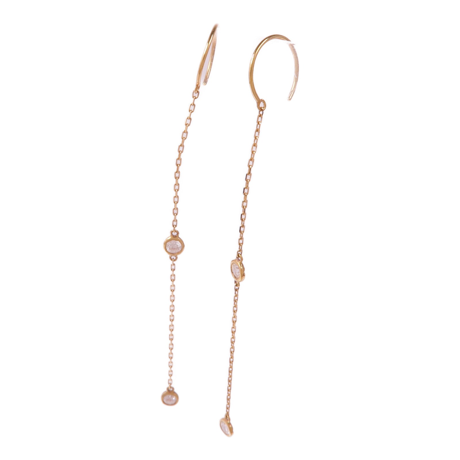 JEWELRY 18K玫瑰金Diamond Earrings鑽石耳環