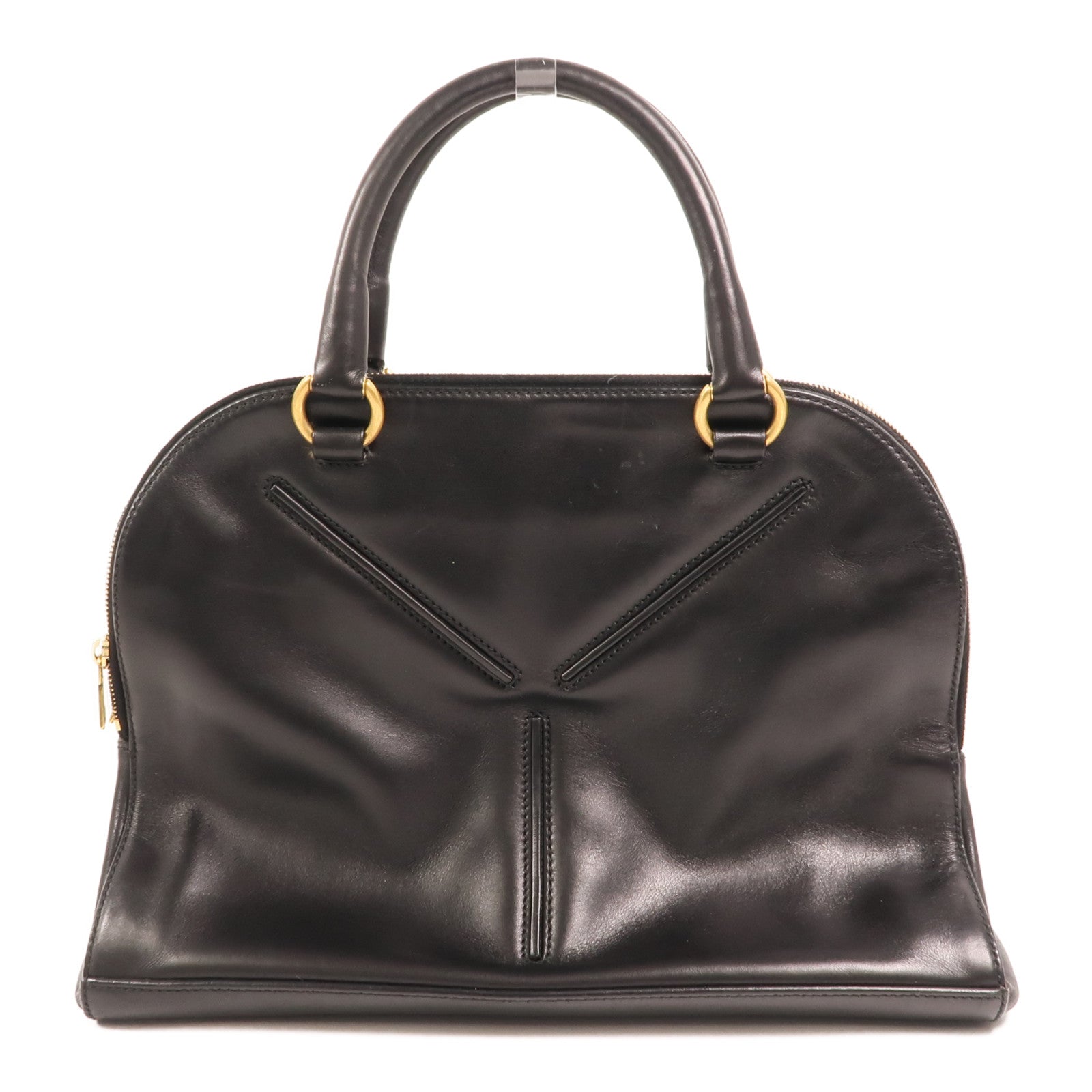 SAINT LAURENT 羊皮皮革Rive Gauche 32金扣手挽袋