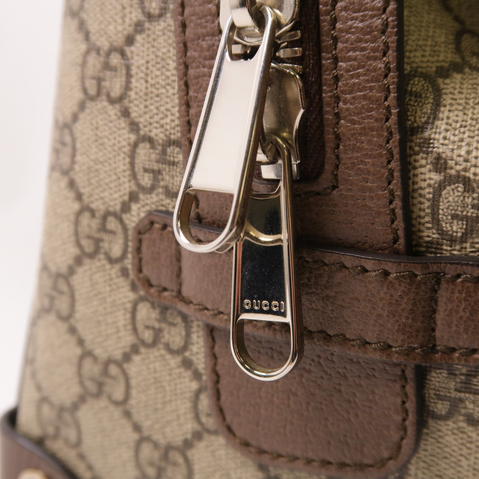 GUCCI SHW GG Supreme Tote Bag 626356 Coated Canvas Brown