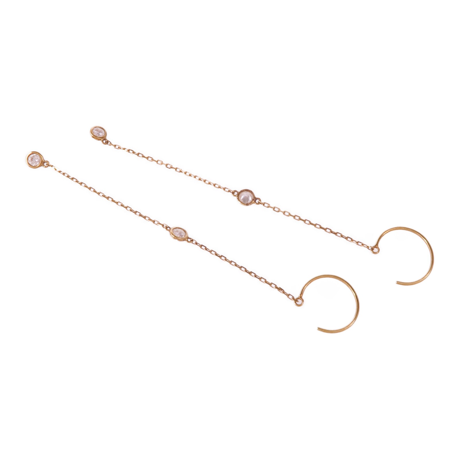 JEWELRY 18K玫瑰金Diamond Earrings鑽石耳環