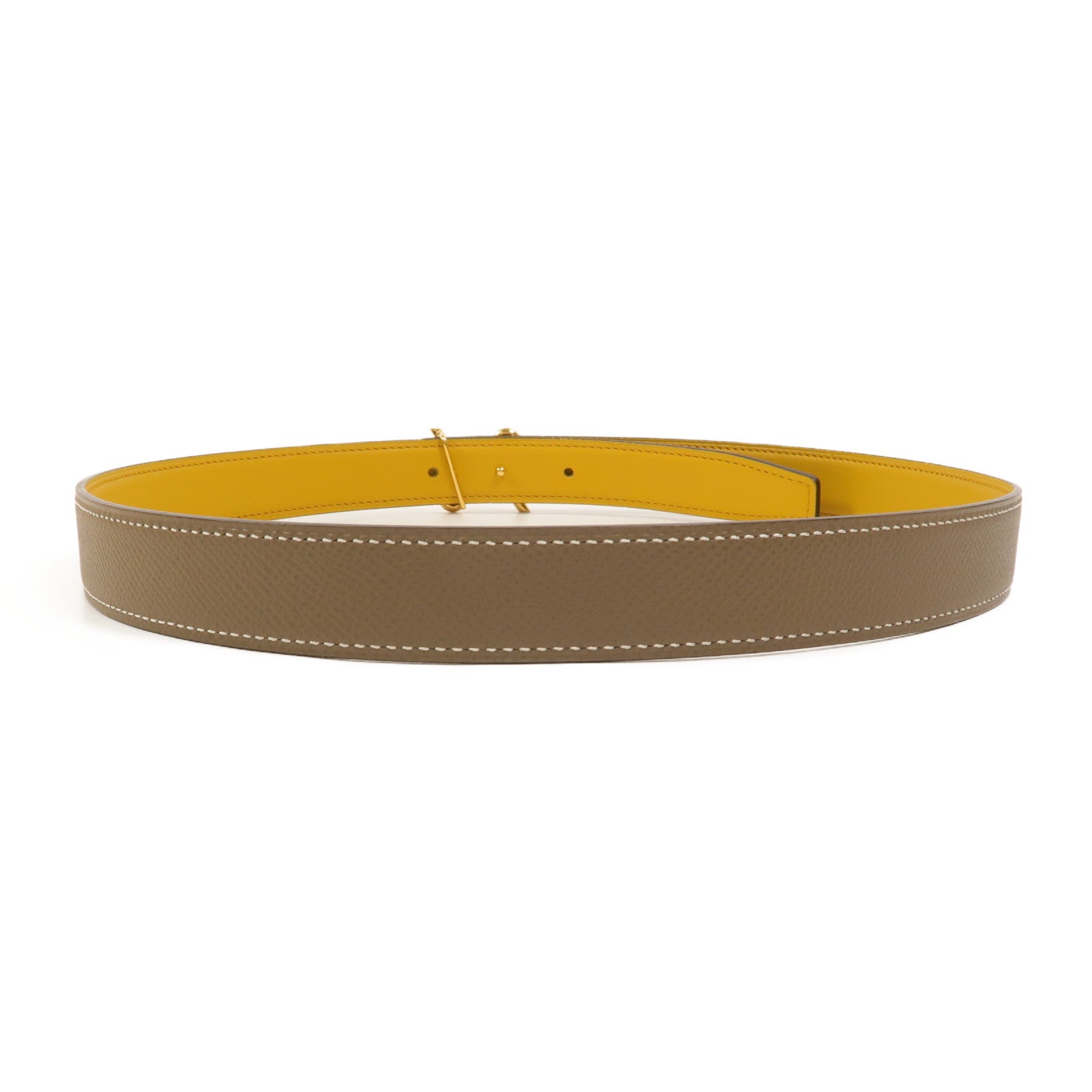 HERMES Epsom/Swift皮革Cursives Reversible Belt 75cm皮帶
