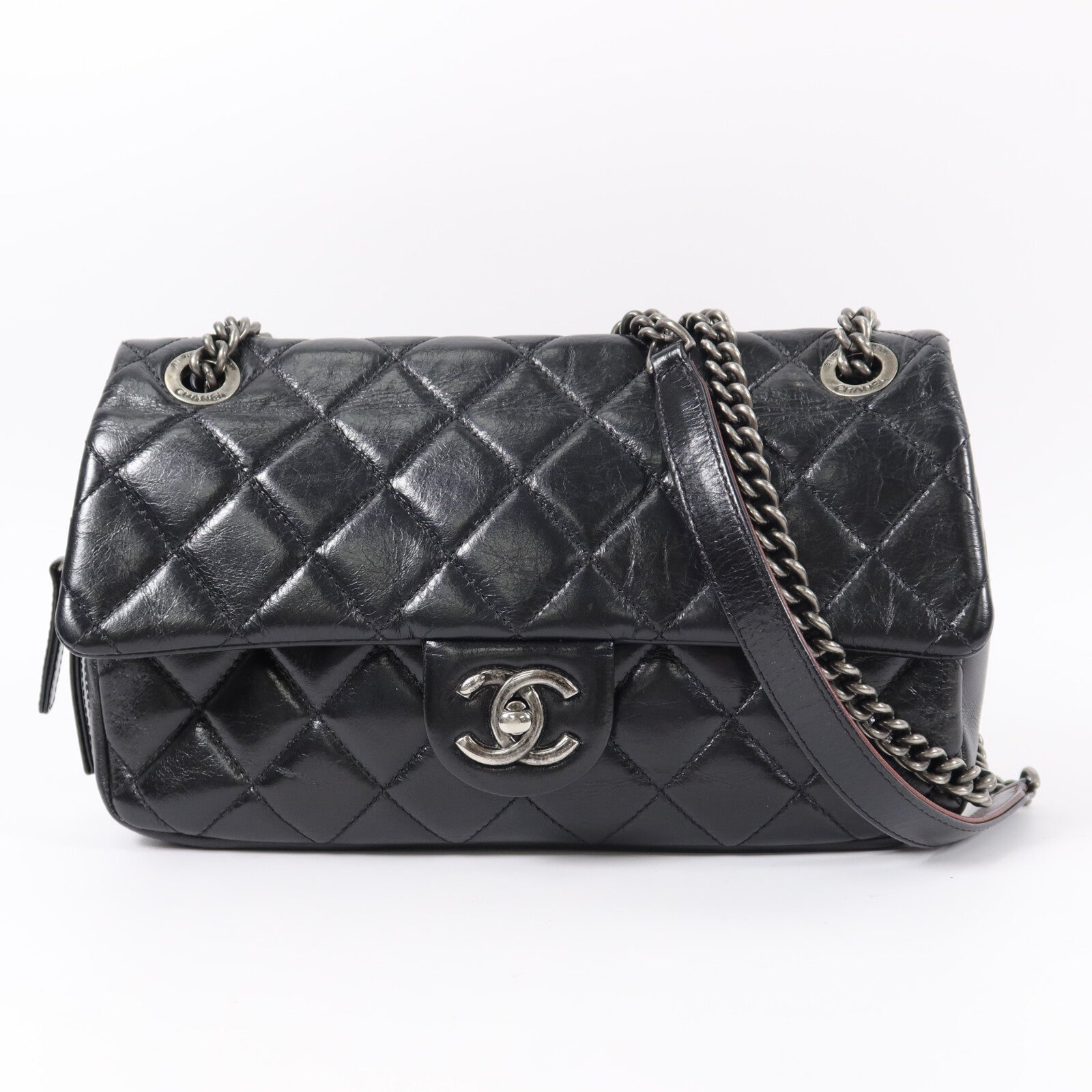 CHANEL 牛皮皮革Shoulder Bag鏈帶肩背袋