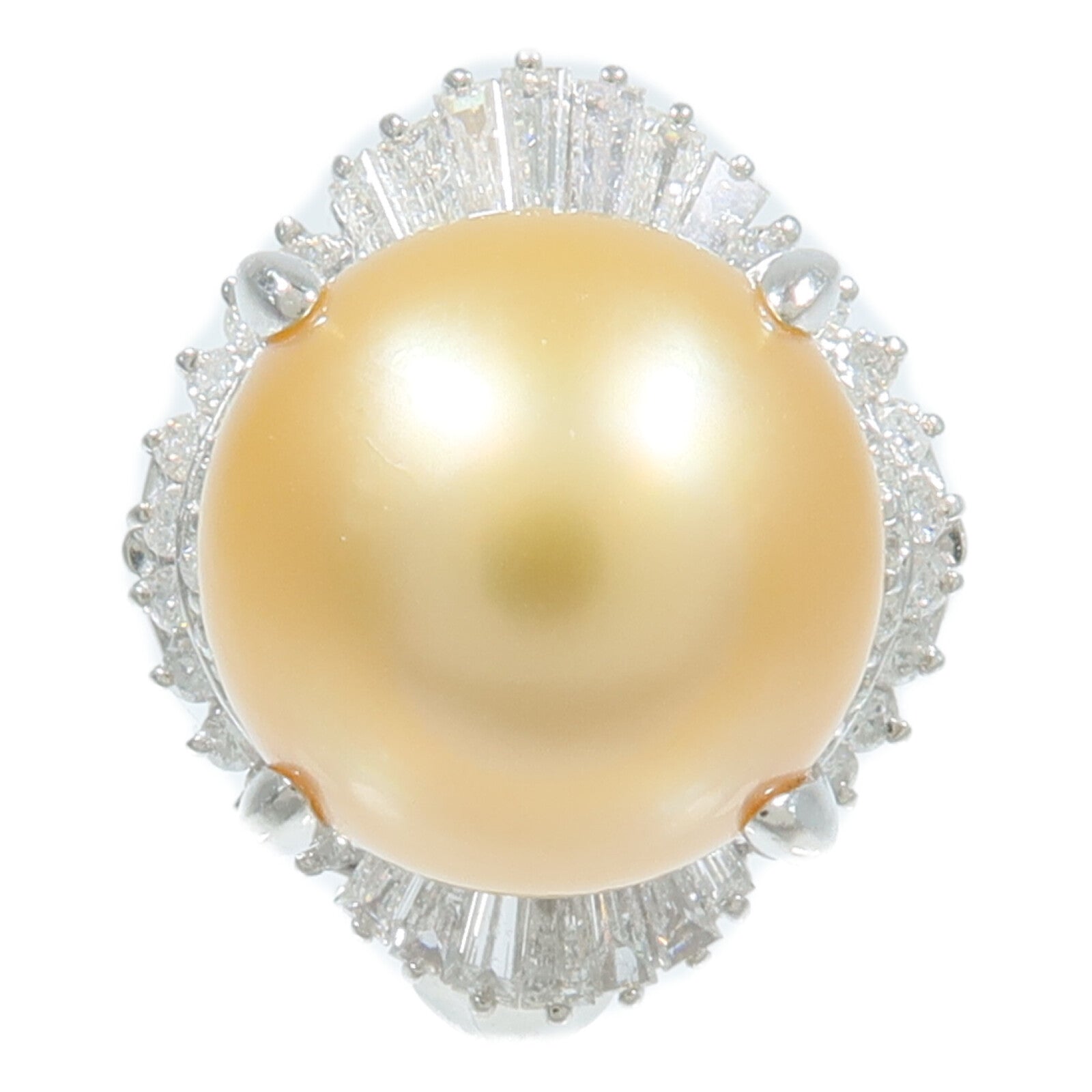 JEWELRY PT900鉑金Pearl Diamond Ring珍珠/鑽石戒指