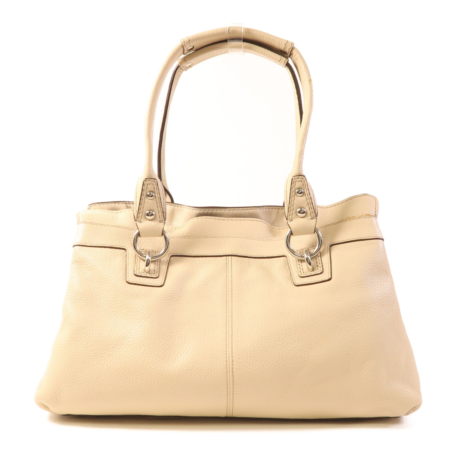 COACH 牛皮皮革Shoulder Bag銀扣肩背袋