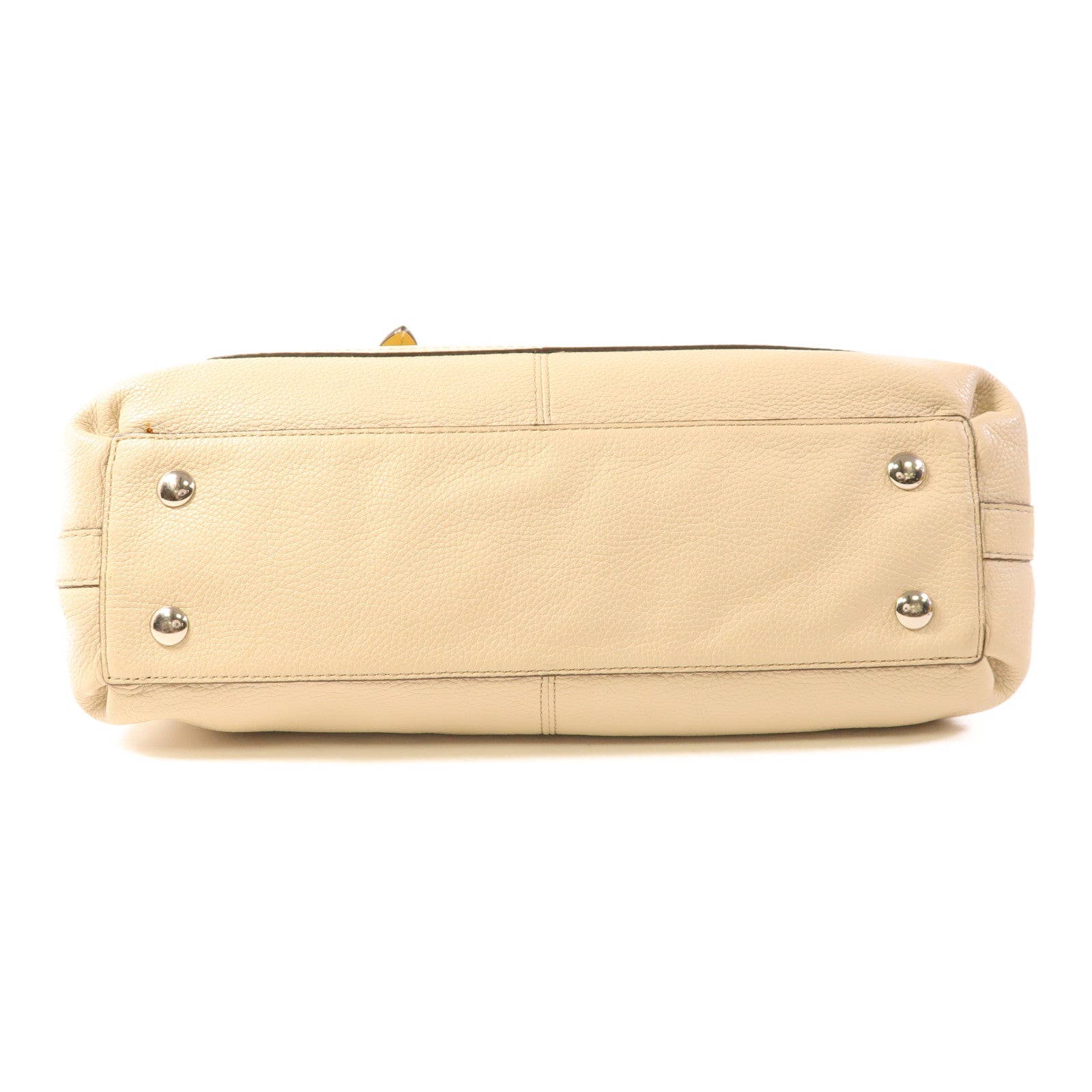 COACH 牛皮皮革Shoulder Bag銀扣肩背袋