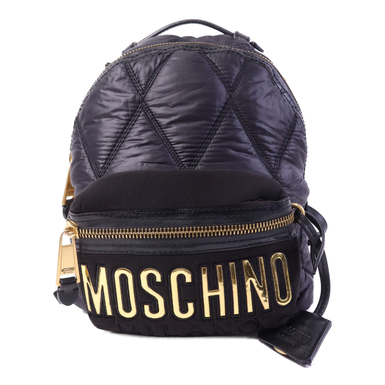 MOSCHINO 尼龍Backpack金扣背包