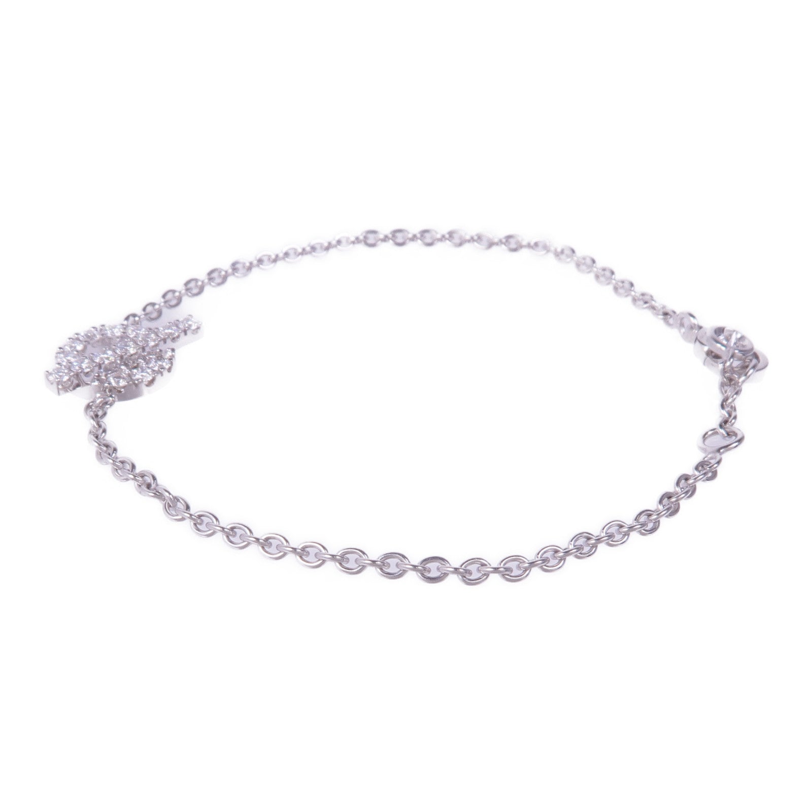 HERMES 18K白金Finesse Bracelet鑽石手鏈