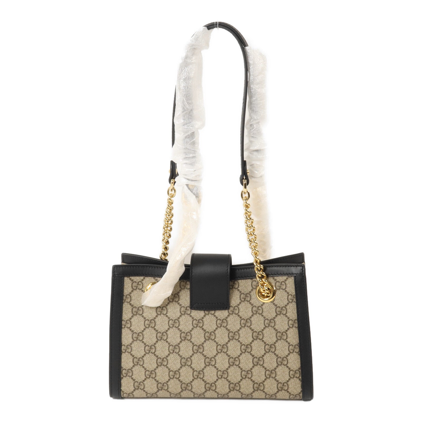 GUCCI 塗層帆布Padlock Small鏈帶肩背袋
