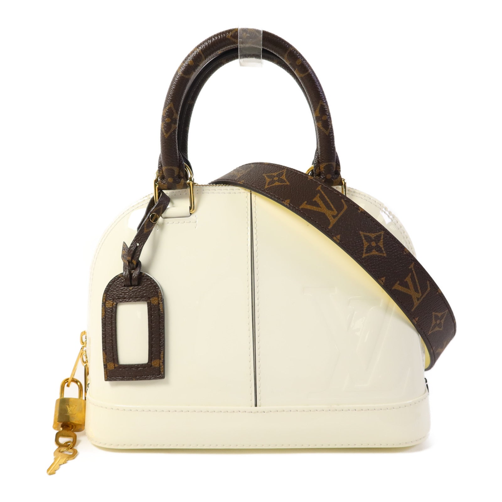 LOUIS VUITTON Vernis Alma BB金扣手挽肩背兩用袋