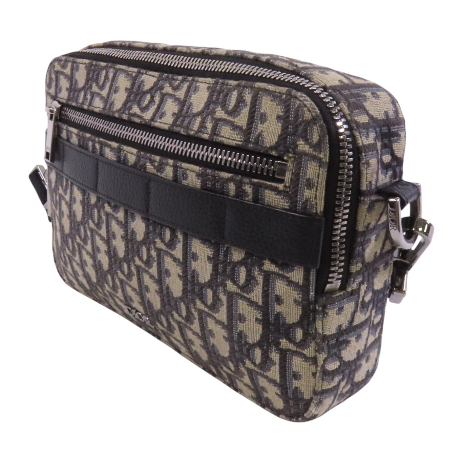 Dior Oblique帆布Safari Oblique銀扣肩背袋