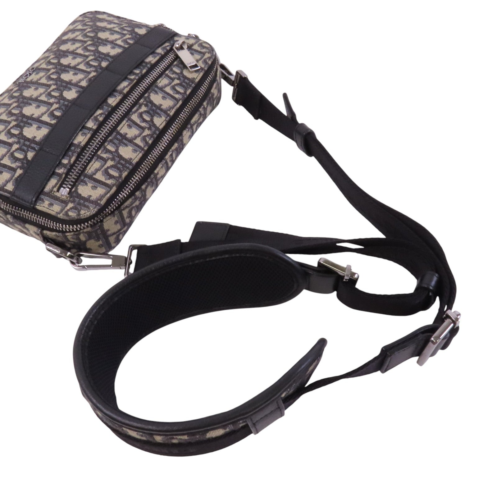 Dior Oblique帆布Safari Oblique銀扣肩背袋