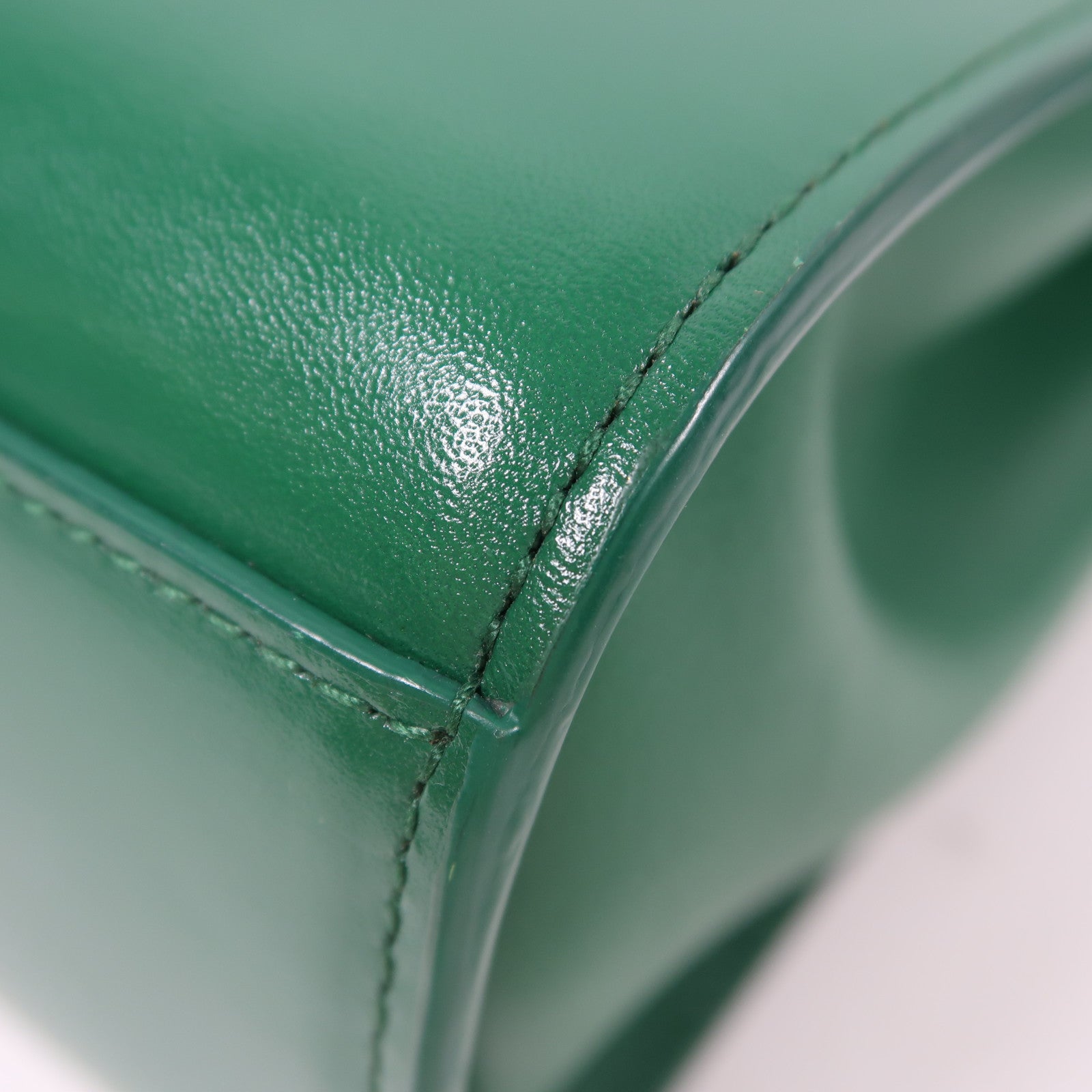 BOTTEGA VENETA 【激減優惠】牛皮皮革The Clip銀扣肩背袋綠色