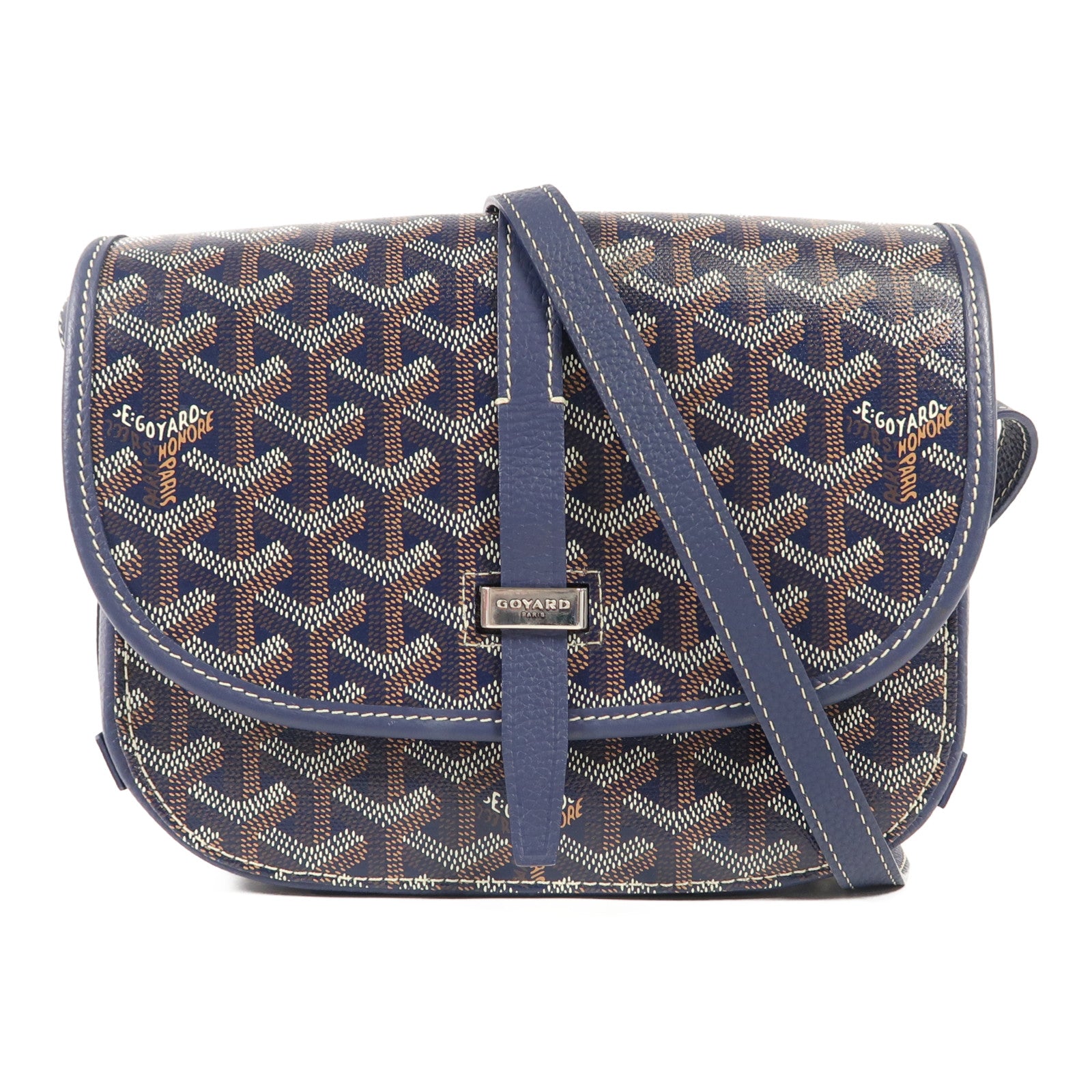 GOYARD 【激減優惠】帆布Belvedere PM銀扣肩背袋