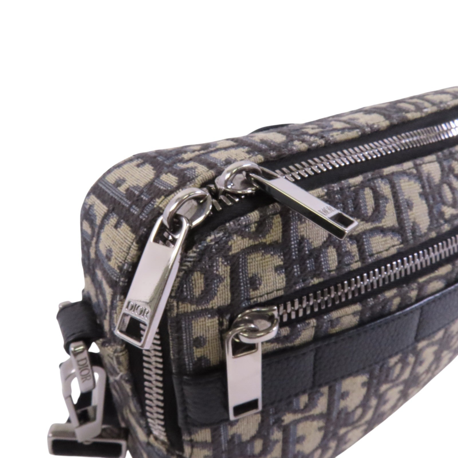 Dior Oblique帆布Safari Oblique銀扣肩背袋