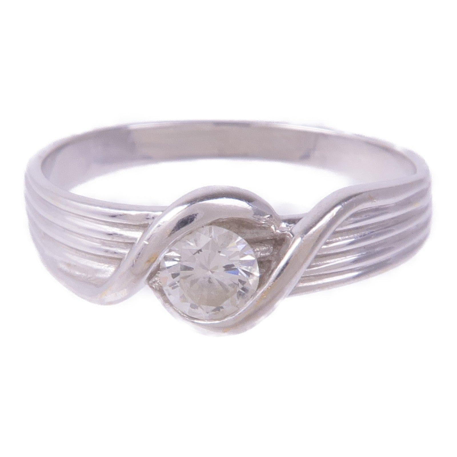 JEWELRY 14K白金Diamond Ring鑽石戒指US#7.75