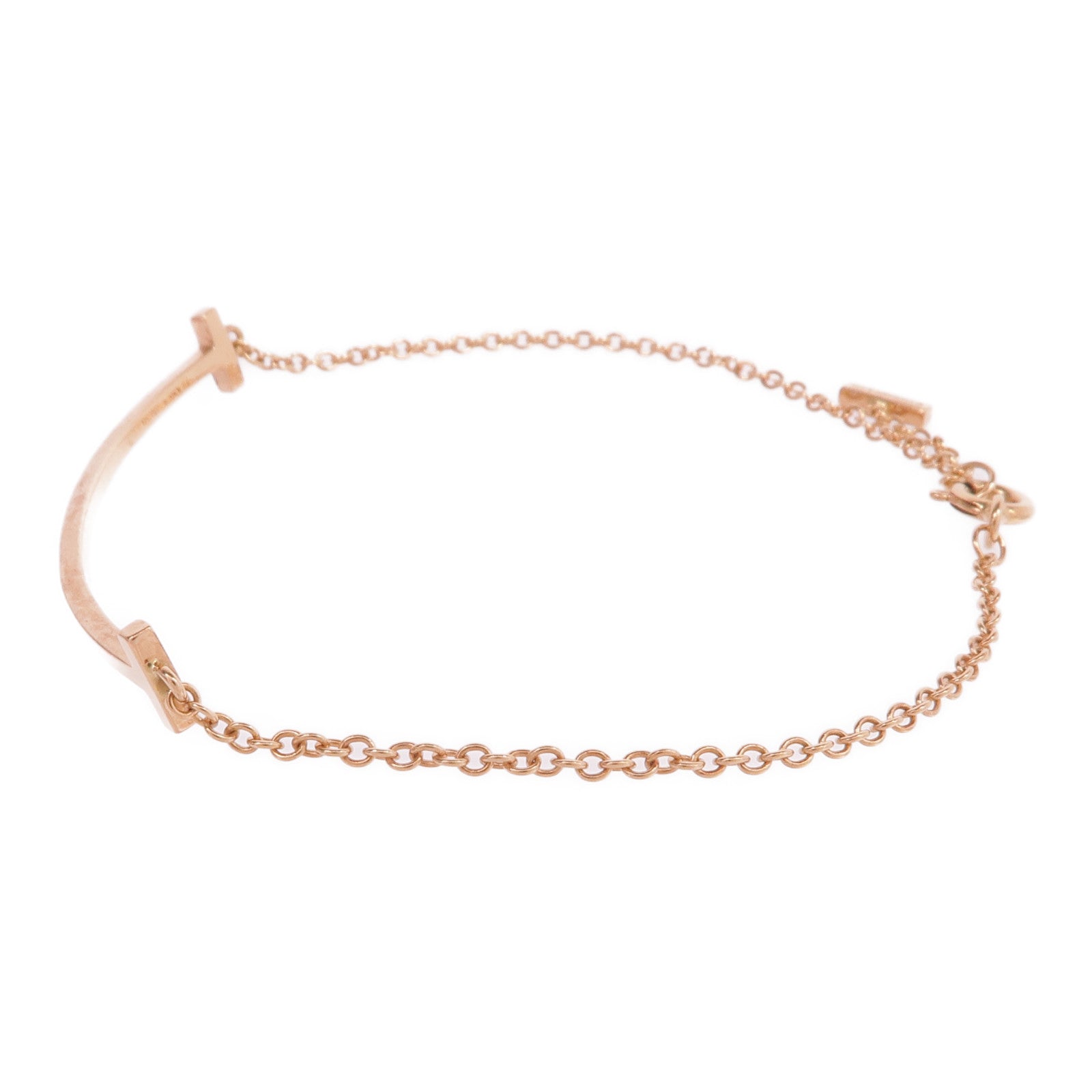 TIFFANY&CO 18K玫瑰金T Smile Bracelet手鏈