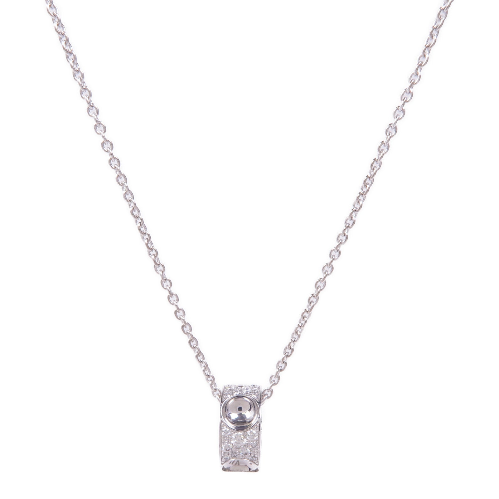 LOUIS VUITTON 【激減優惠】18K白金Empreinte Pendant鑽石項鍊