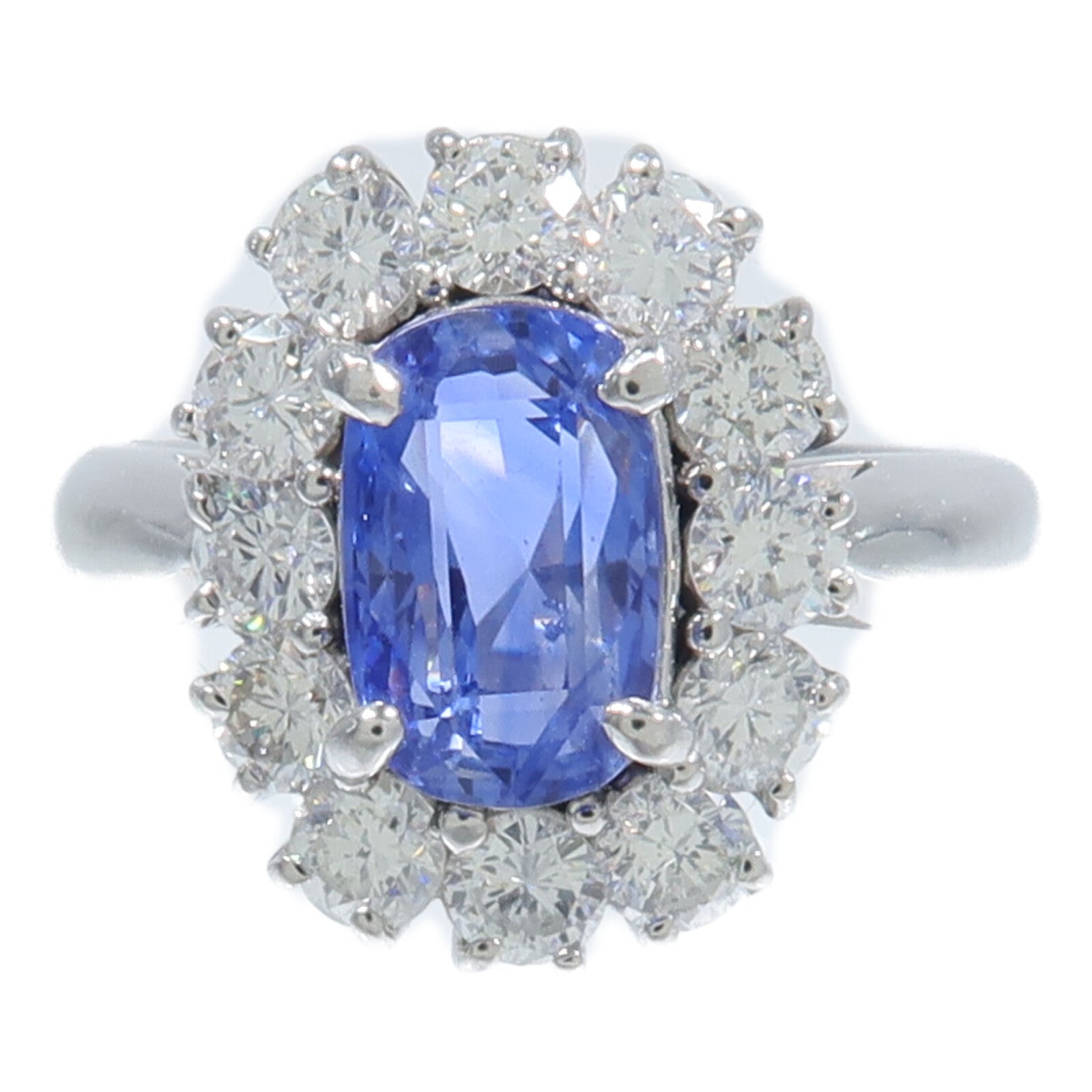 JEWELRY PT900鉑金Sapphire Diamond Ring藍寶石/鑽石戒指