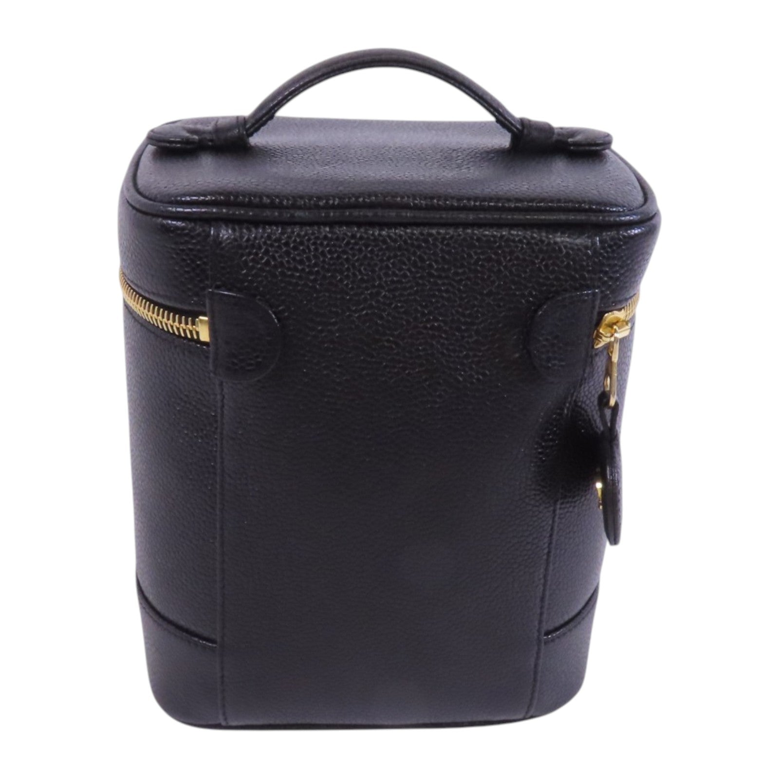 CHANEL 【激減優惠】牛皮皮革Vintage Vanity金扣手挽袋
