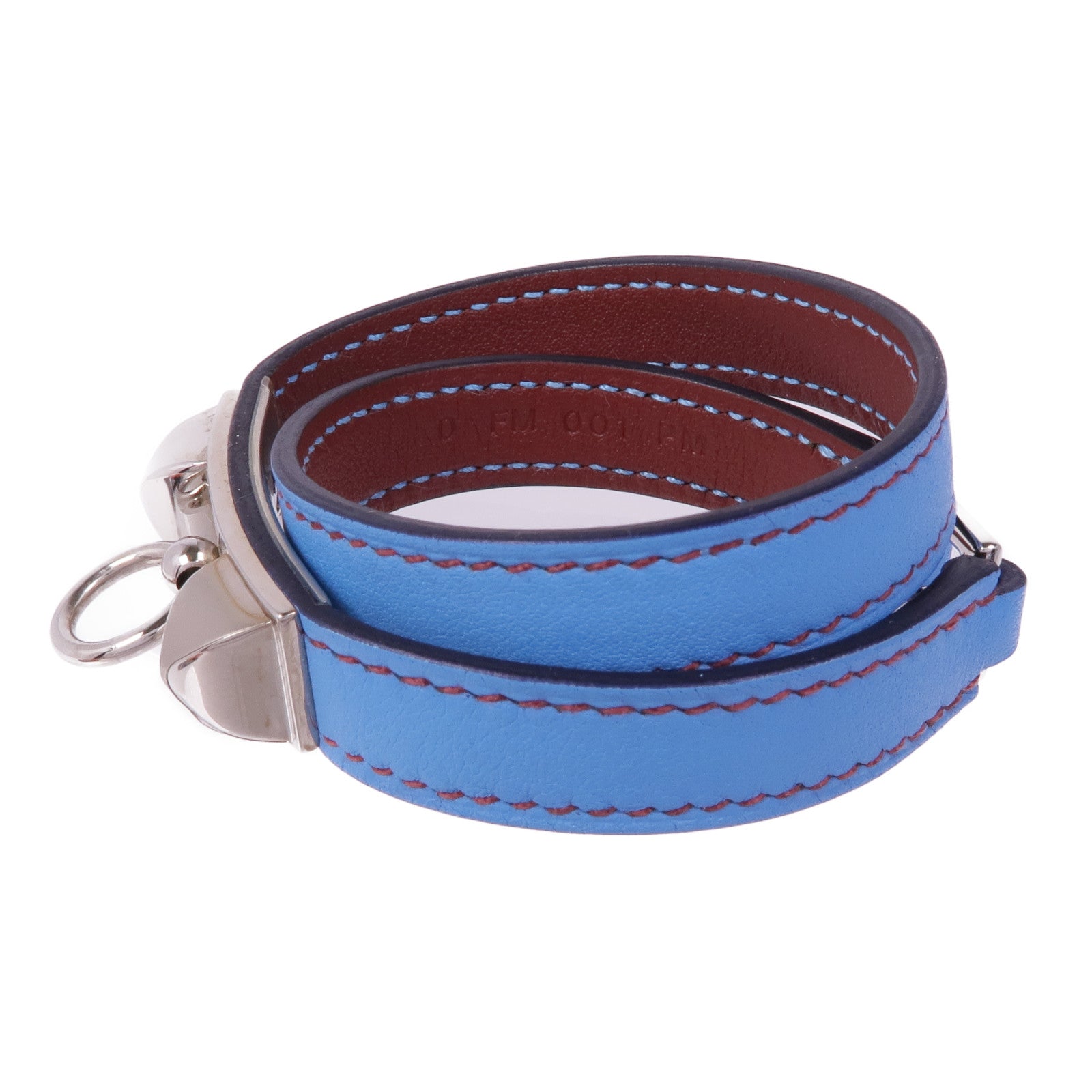 HERMES Swift皮革Rivale Double Tour銀扣手帶